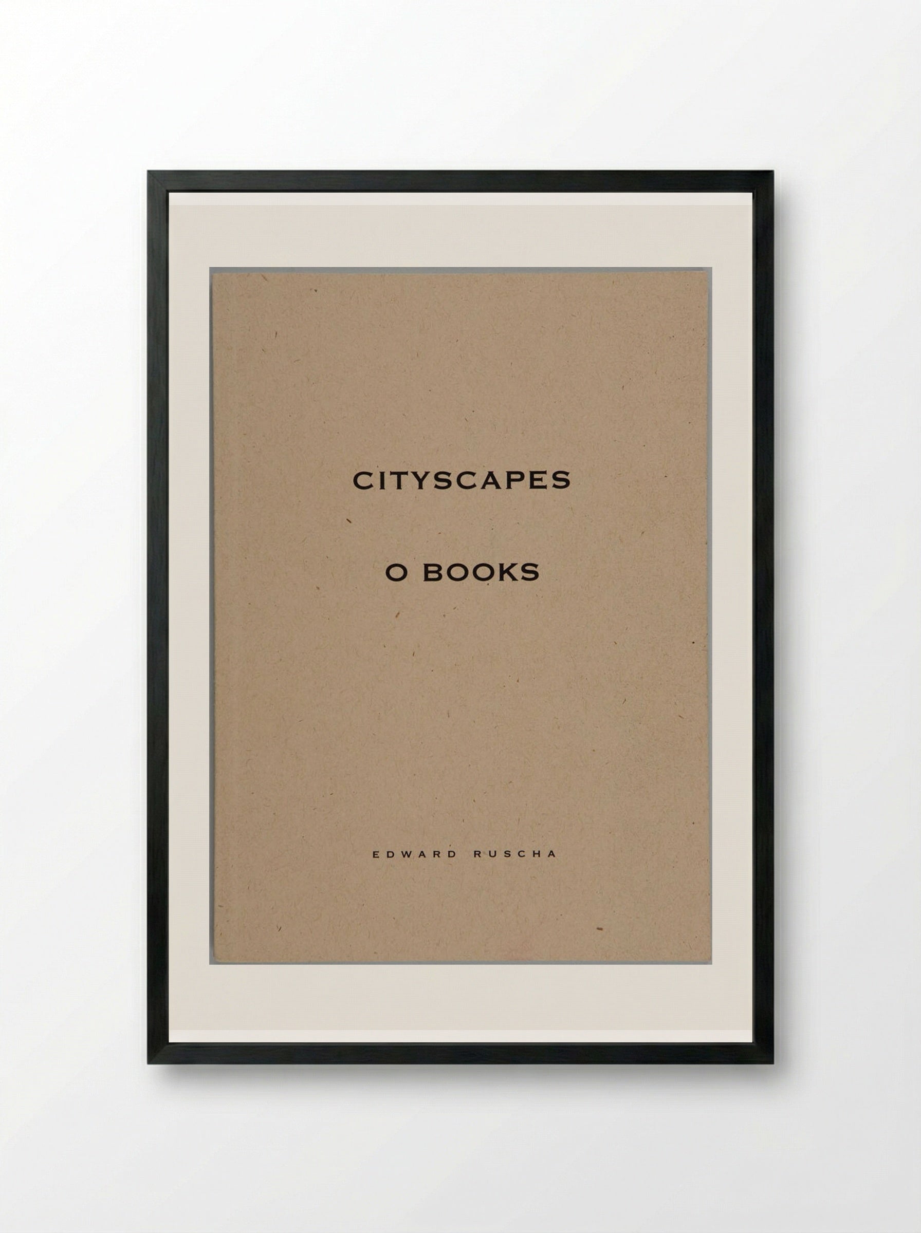 Cityscapes O Books - Edward Ruscha - Framed Print Black