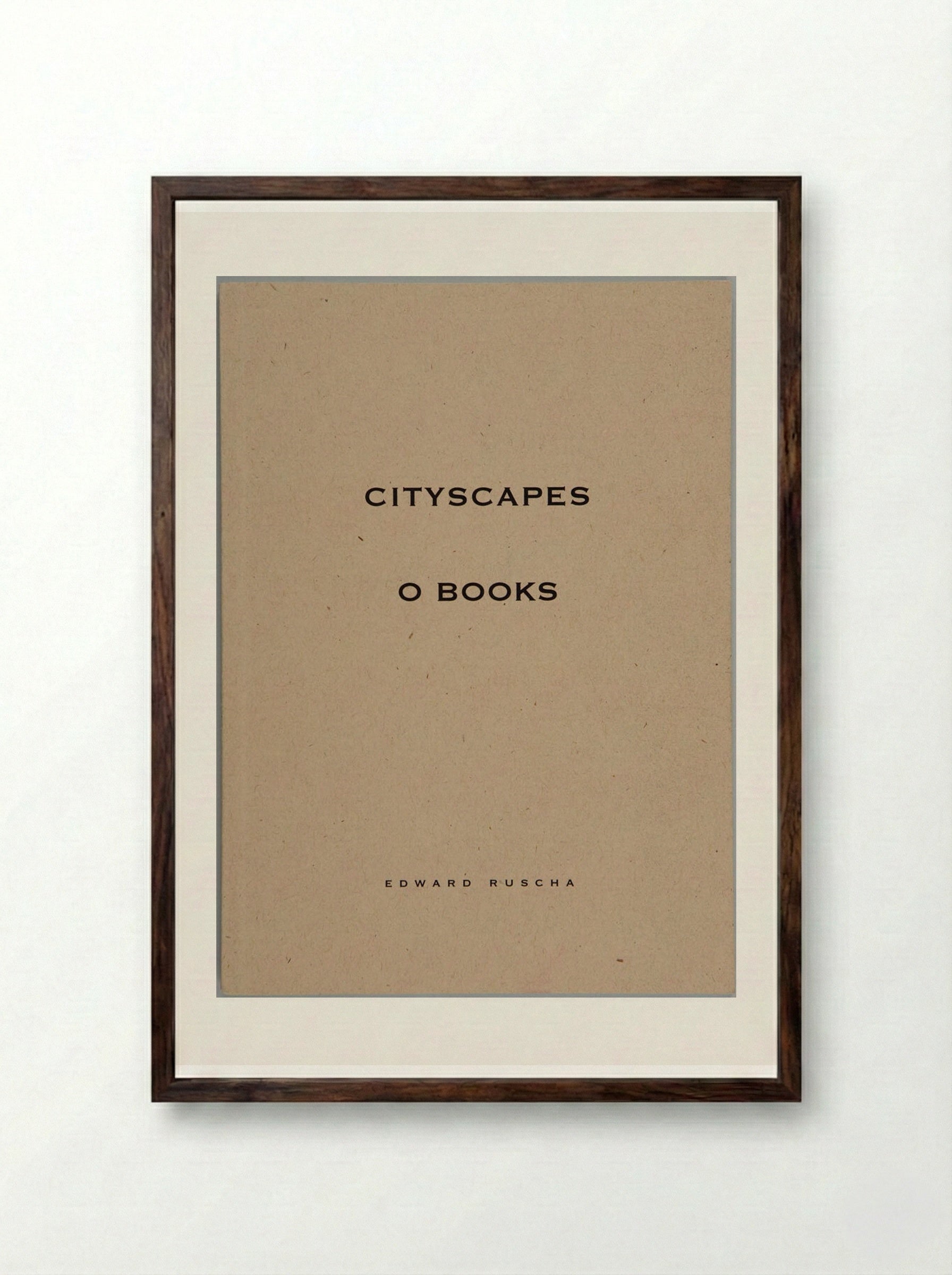 Cityscapes O Books - Edward Ruscha - Framed Print Dark Wood