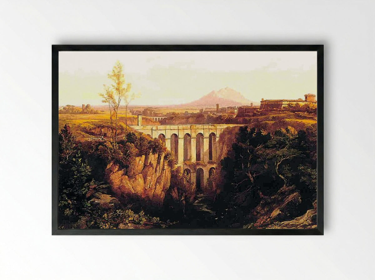 Civita Castellana - Edward Lear - Framed Print Black