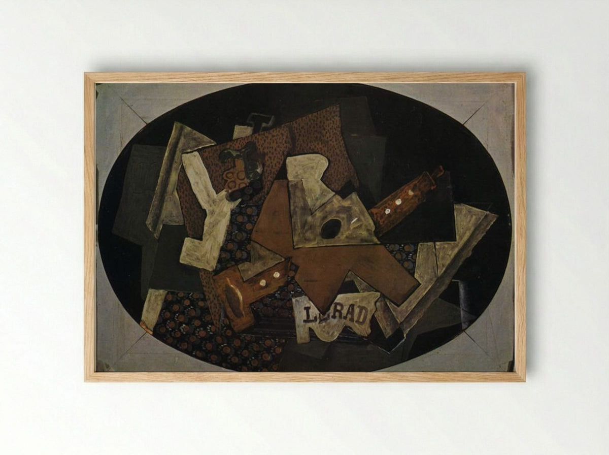 Clarinet, Guitar and Compotier - Georges Braque - Framed Print Wood