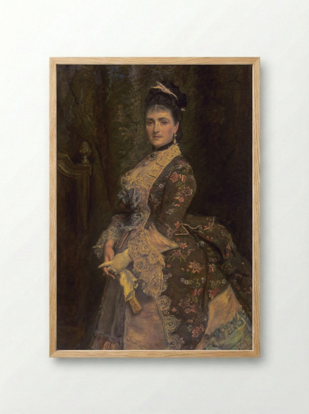 Clarissa - John Everett Millais - Framed Print Wood