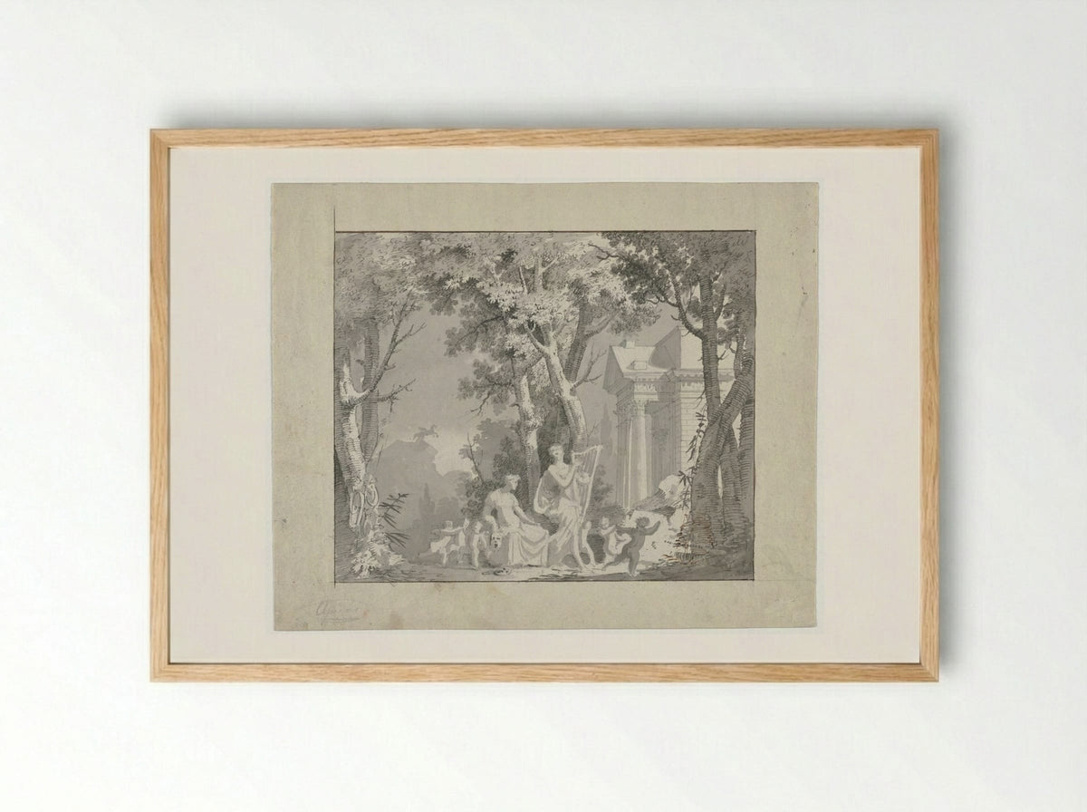 Classical Scene - Francisco Vieira - Framed Print Wood