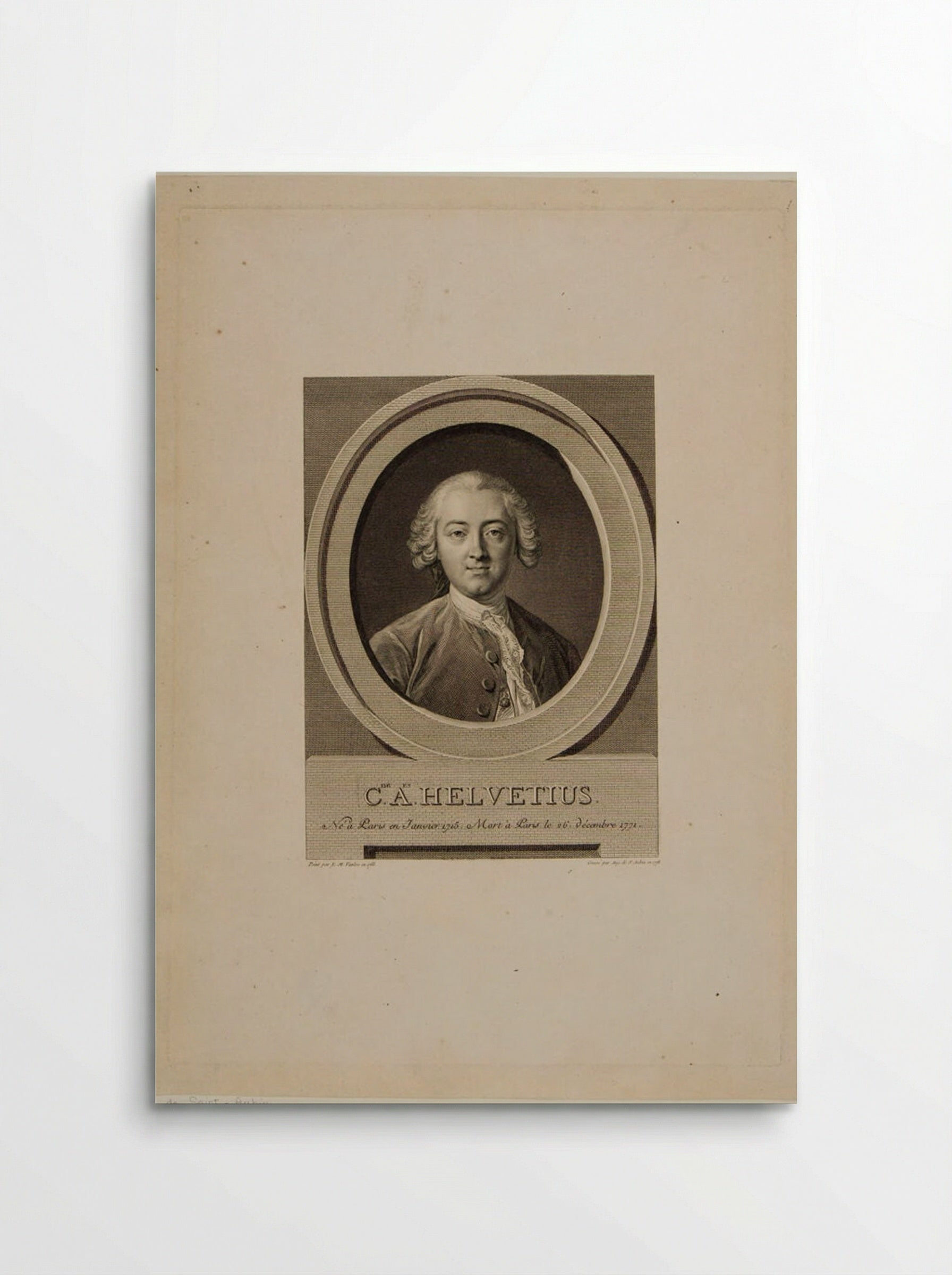 Claude Adrien Helvetius - Augustin de Saint-Aubin - Poster