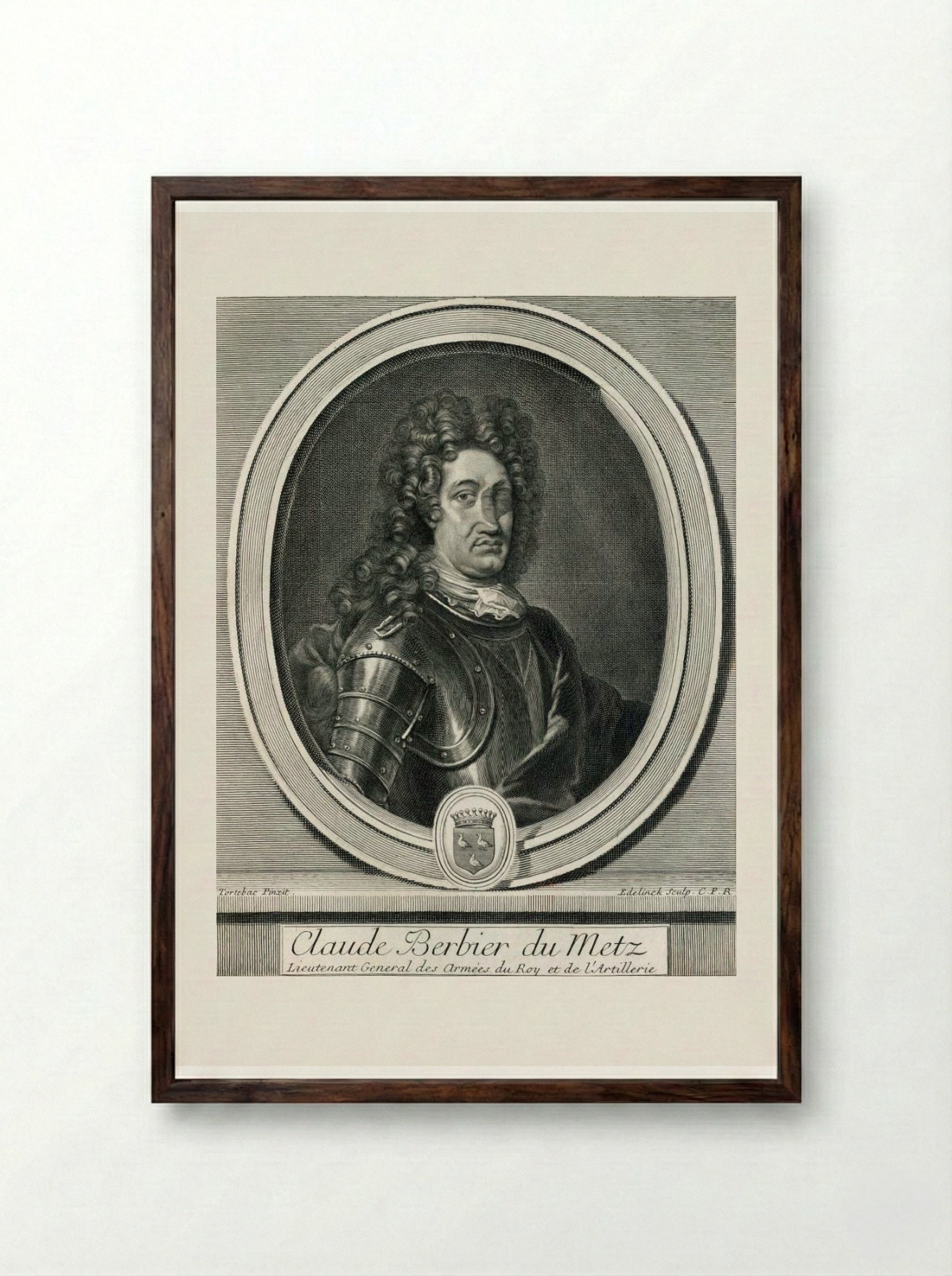 Claude Berbier du Metz - Gérard Edelinck - Framed Print Dark Wood