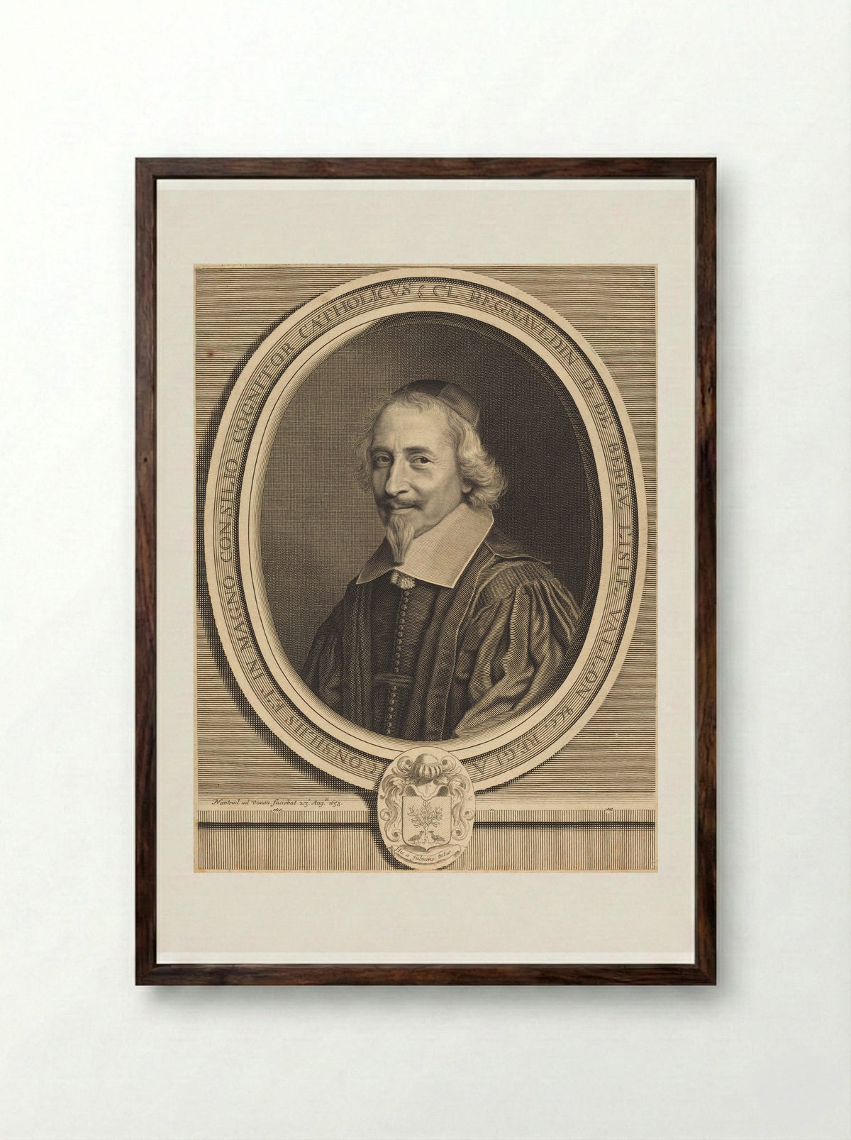 Claude Regnauldin - Robert Nanteuil - Framed Print Dark Wood