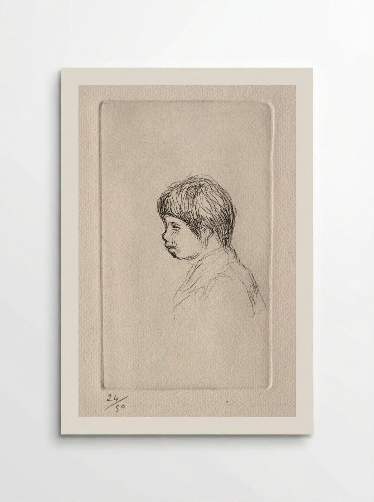 Claude Renoir, the Artist's Son, in Profile - Pierre-Auguste Renoir - Poster