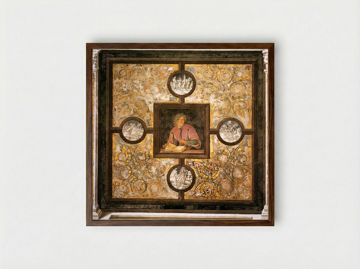 Claudian - Luca Signorelli - Framed Print Dark Wood