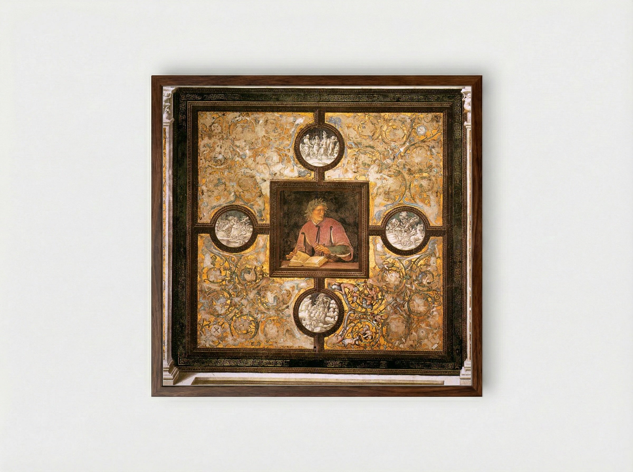 Claudian - Luca Signorelli - Framed Print Dark Wood
