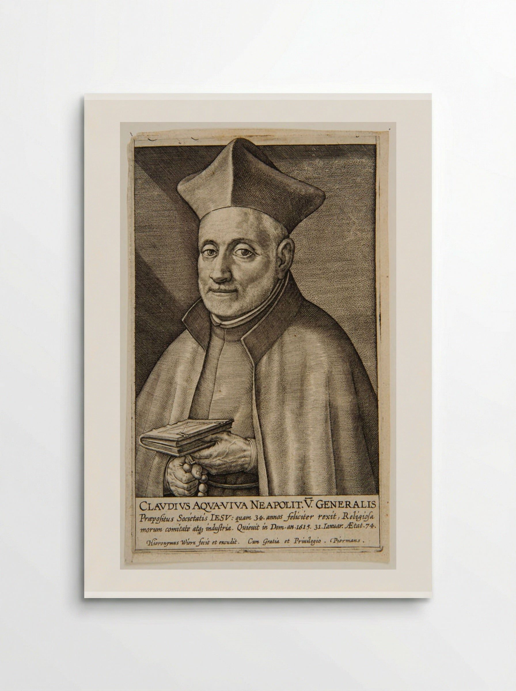 Claudius Aquaviva - Hieronymus Wierix - Poster