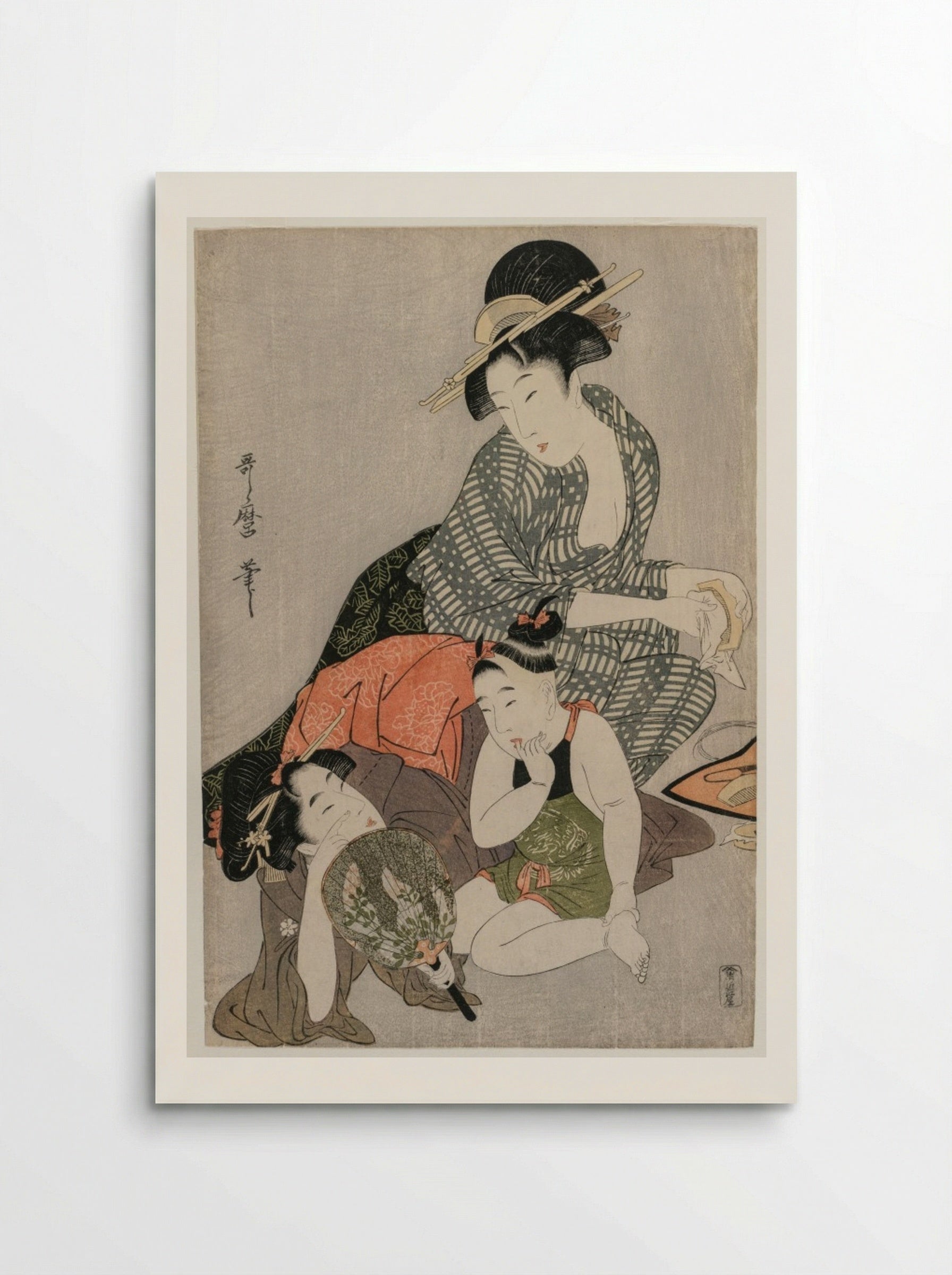 Cleaning Combs - Kitagawa Utamaro - Poster