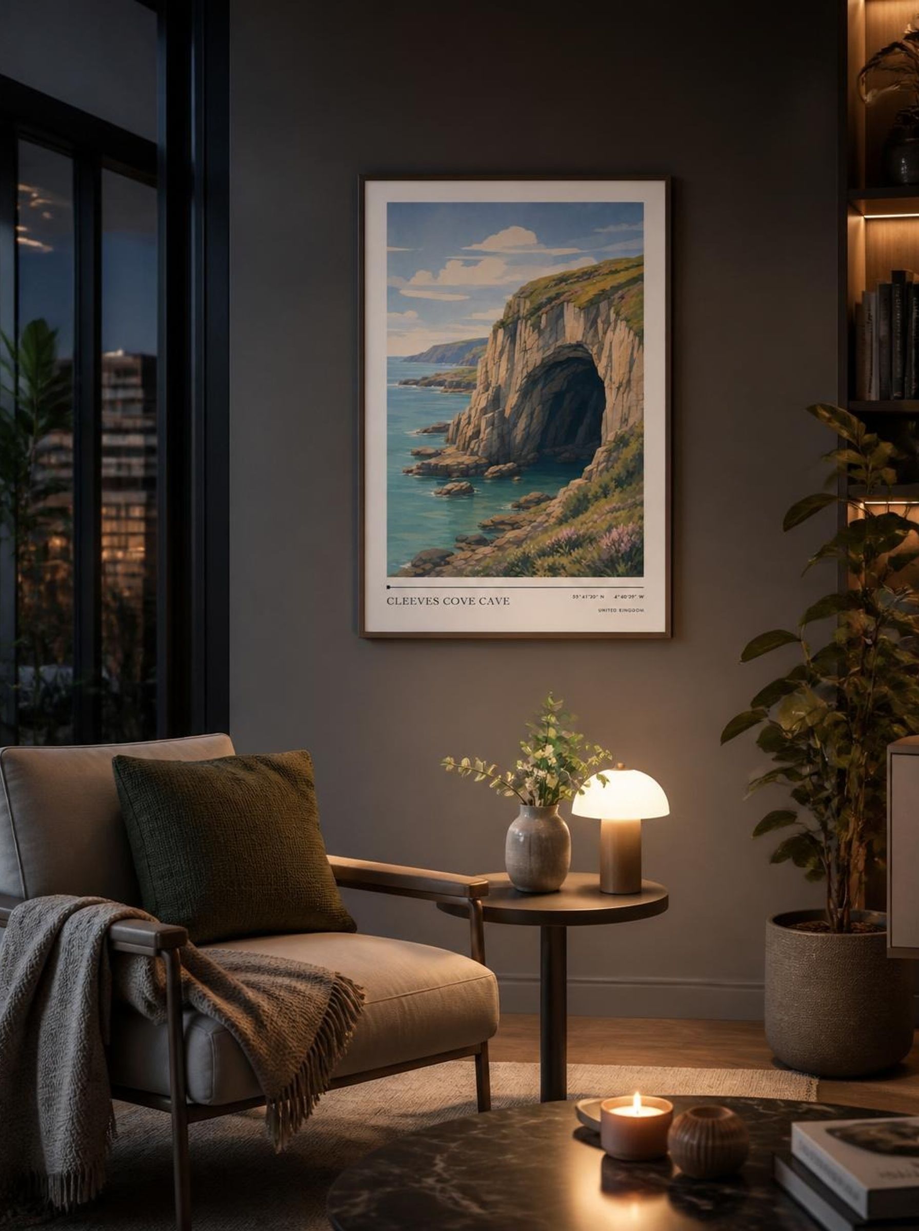 Cleeves Cove Cave United Kingdom Travel Poster - Lifestyle