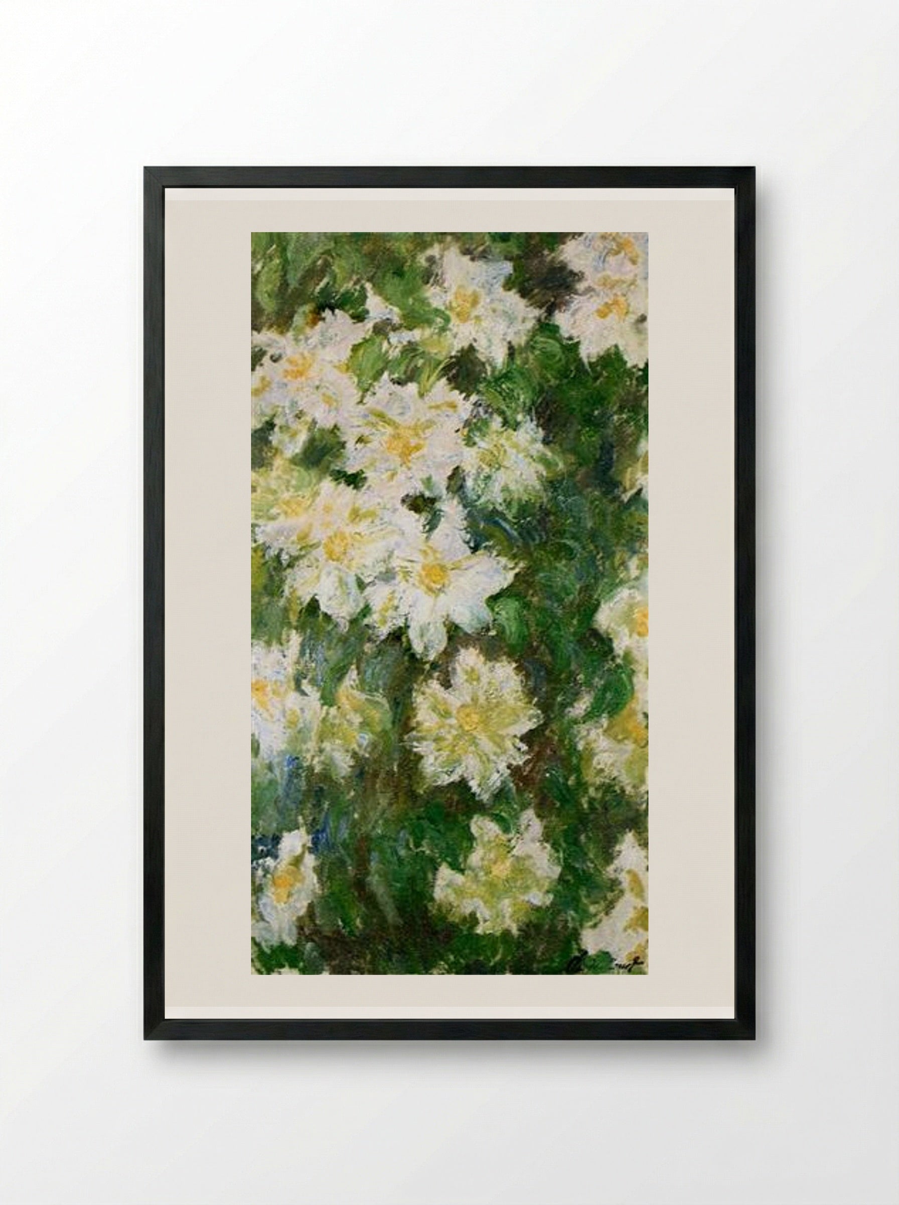 Clematis - Claude Monet - Framed Print Black