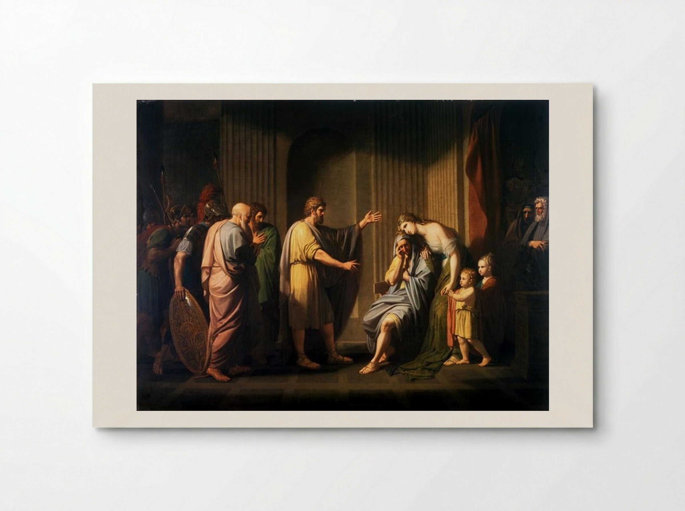 Cleombrotus Ordered into Banishment by Leonidas II, King of Sparta - Benjamin West - Poster