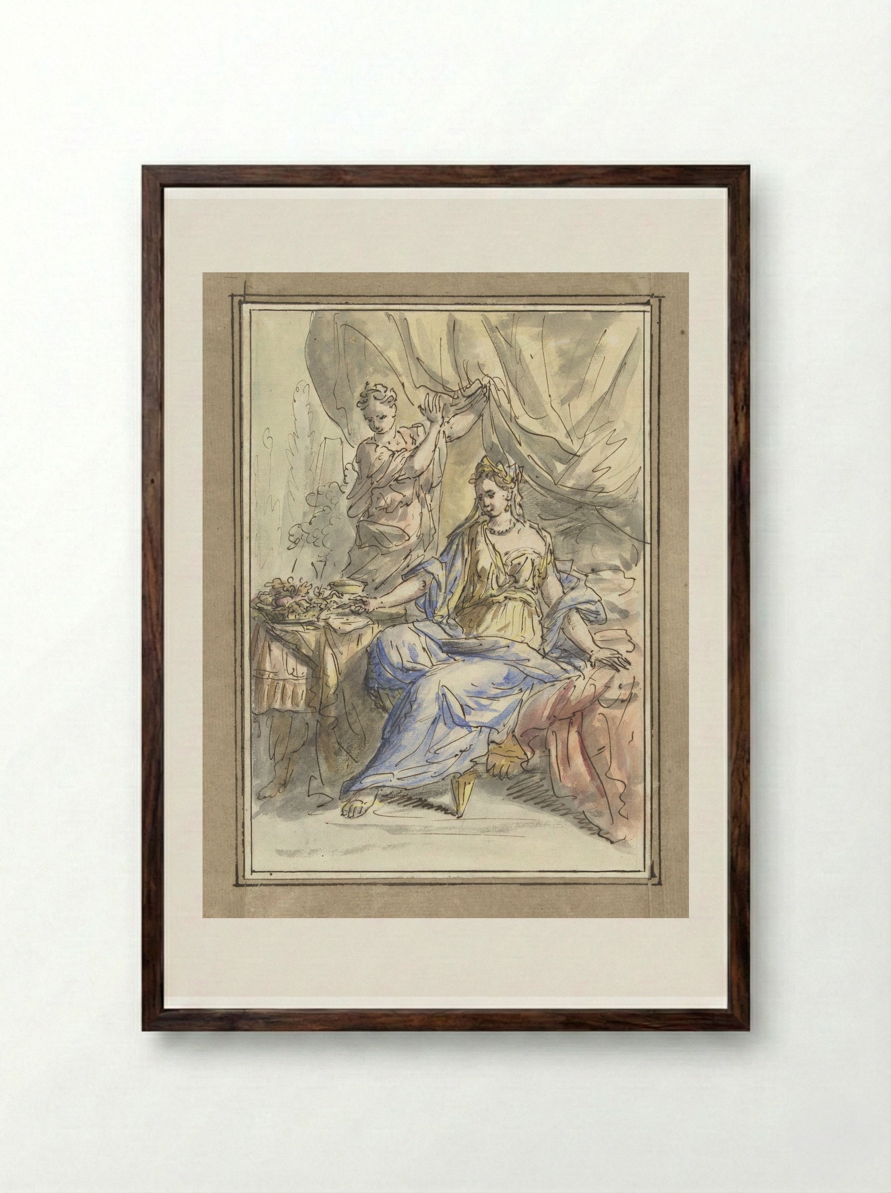 Cleopatra - Elias van Nijmegen - Framed Print Dark Wood