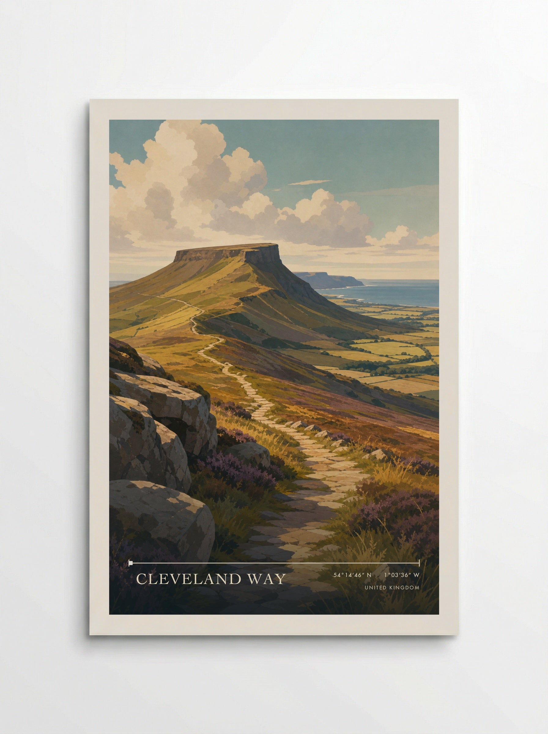 Cleveland Way United Kingdom Travel Poster - Poster