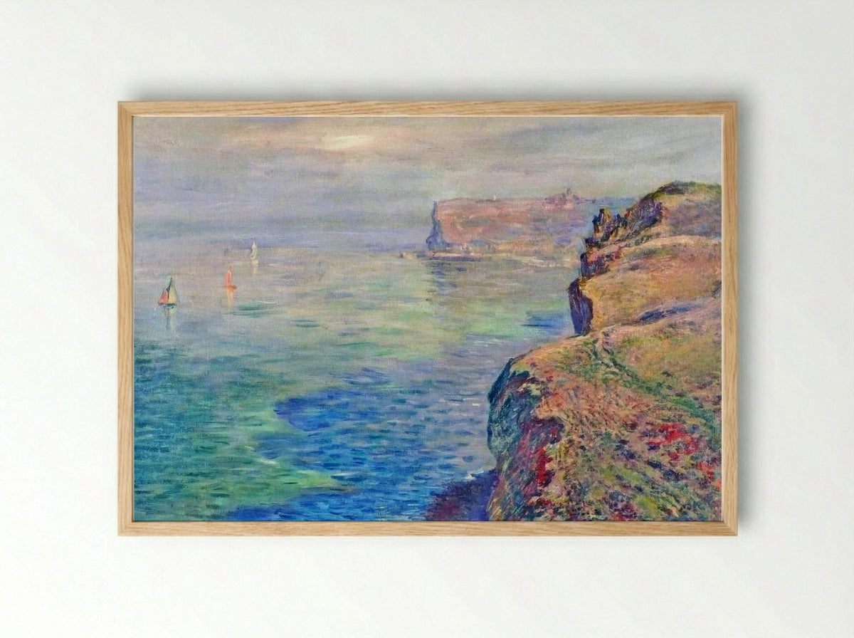 Cliff at Grainval near Fecamp - Claude Monet - Framed Print Wood