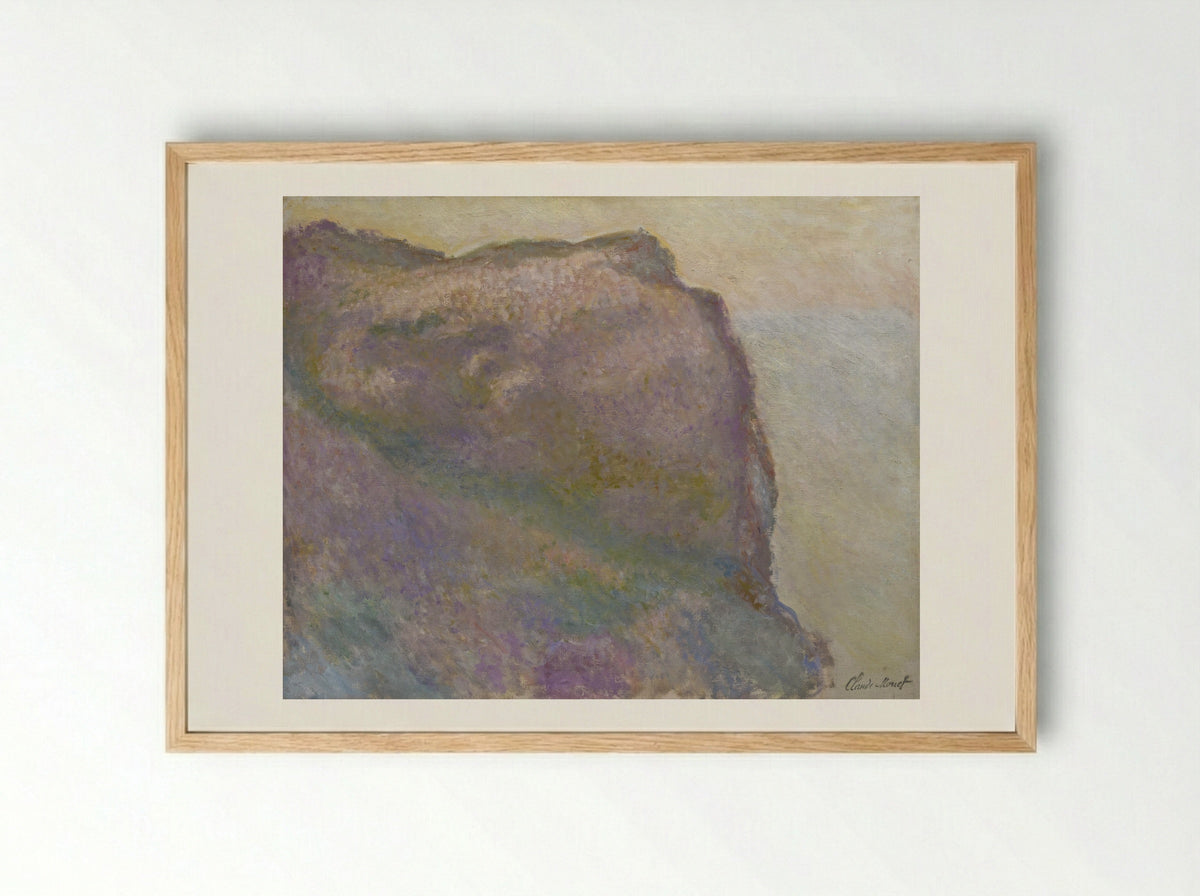 Cliff at Petit Ailly - Claude Monet - Framed Print Wood