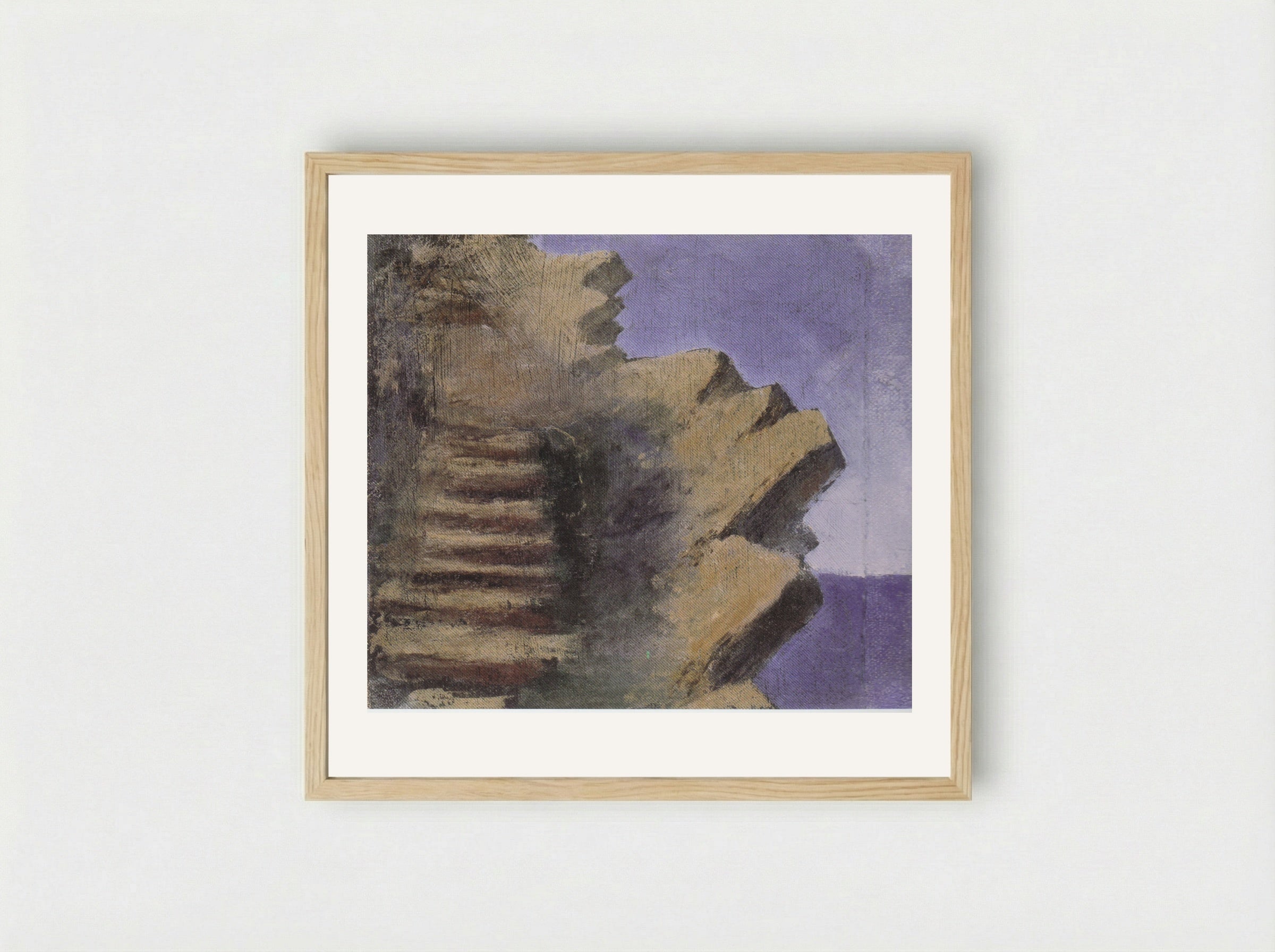 Cliff at the Seaside - Mikalojus Konstantinas Čiurlionis - Framed Print Wood