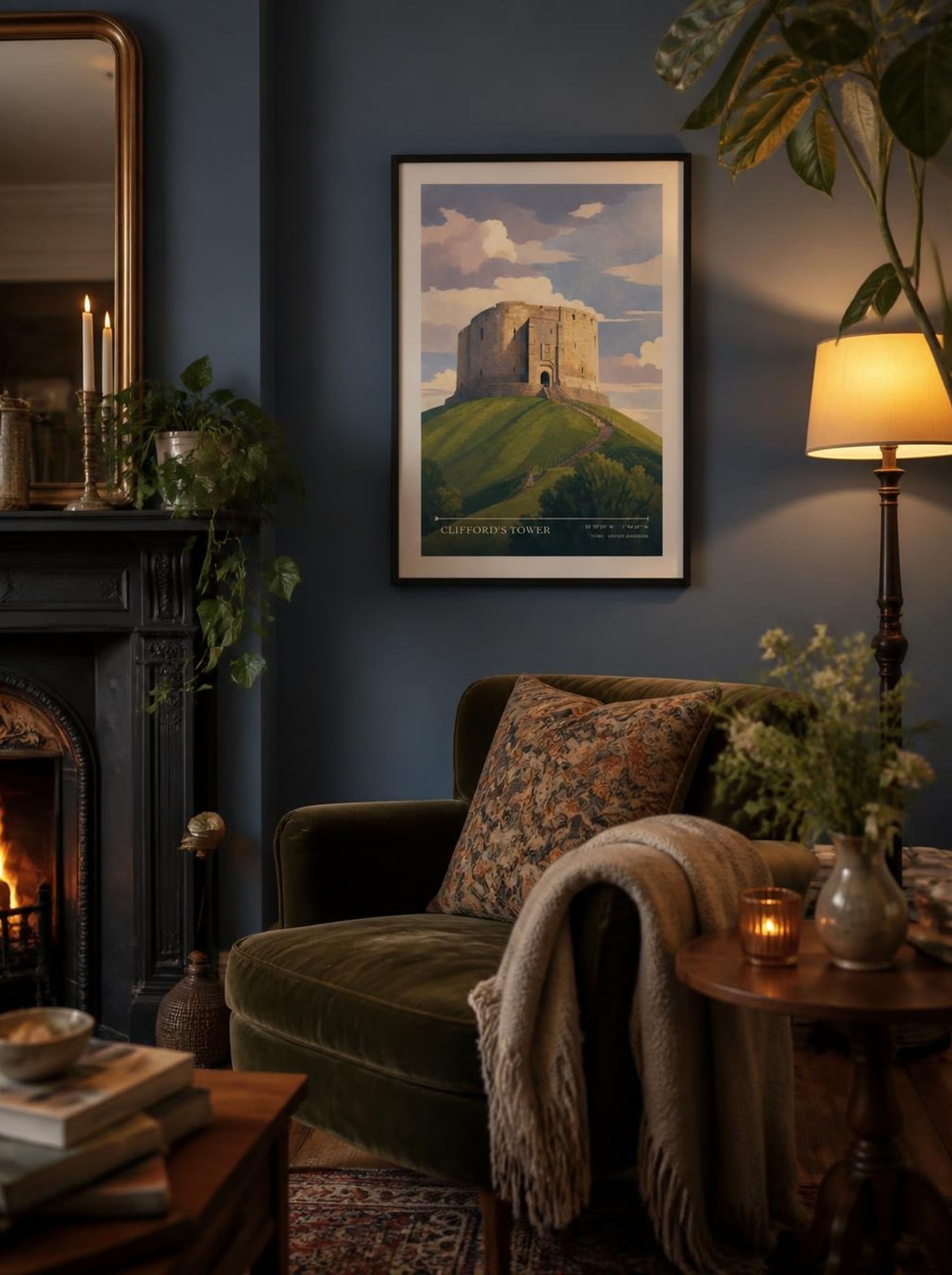 Clifford's Tower York United Kingdom Travel Poster - Lifestyle