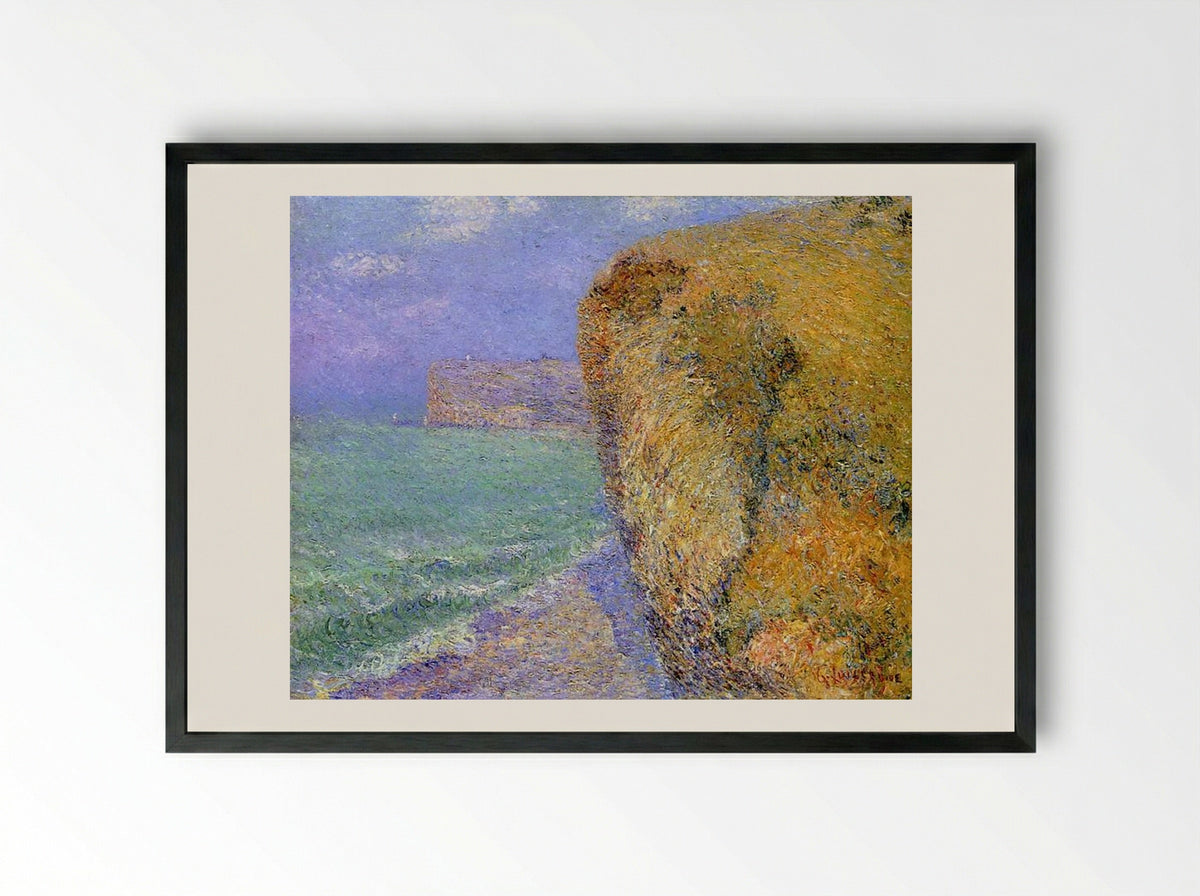 Cliffs at Grainval - Gustave Loiseau - Framed Print Black