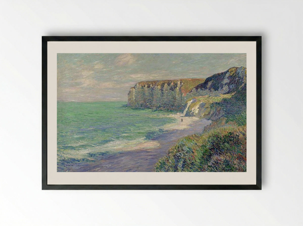 Cliffs at Saint Jouin - Gustave Loiseau - Framed Print Black