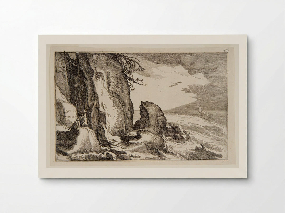 Cliffs by the Sea - Boetius Adamsz. Bolswert - Poster