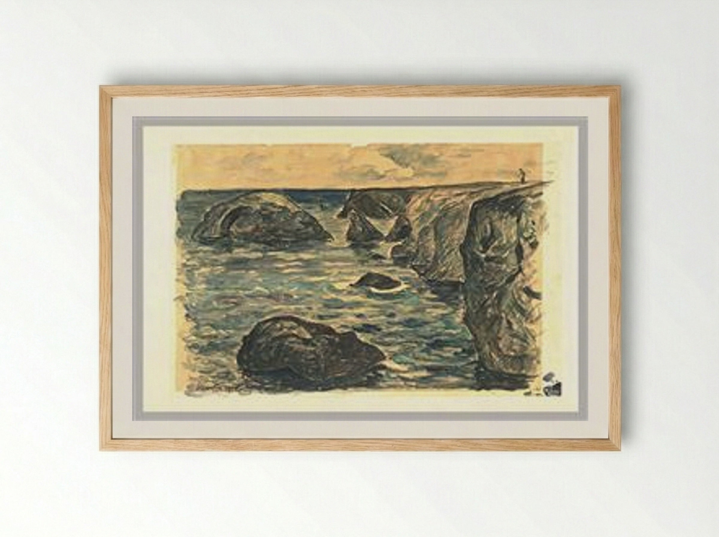 Cliffs of the Wild Coast - Maxime Maufra - Framed Print Wood