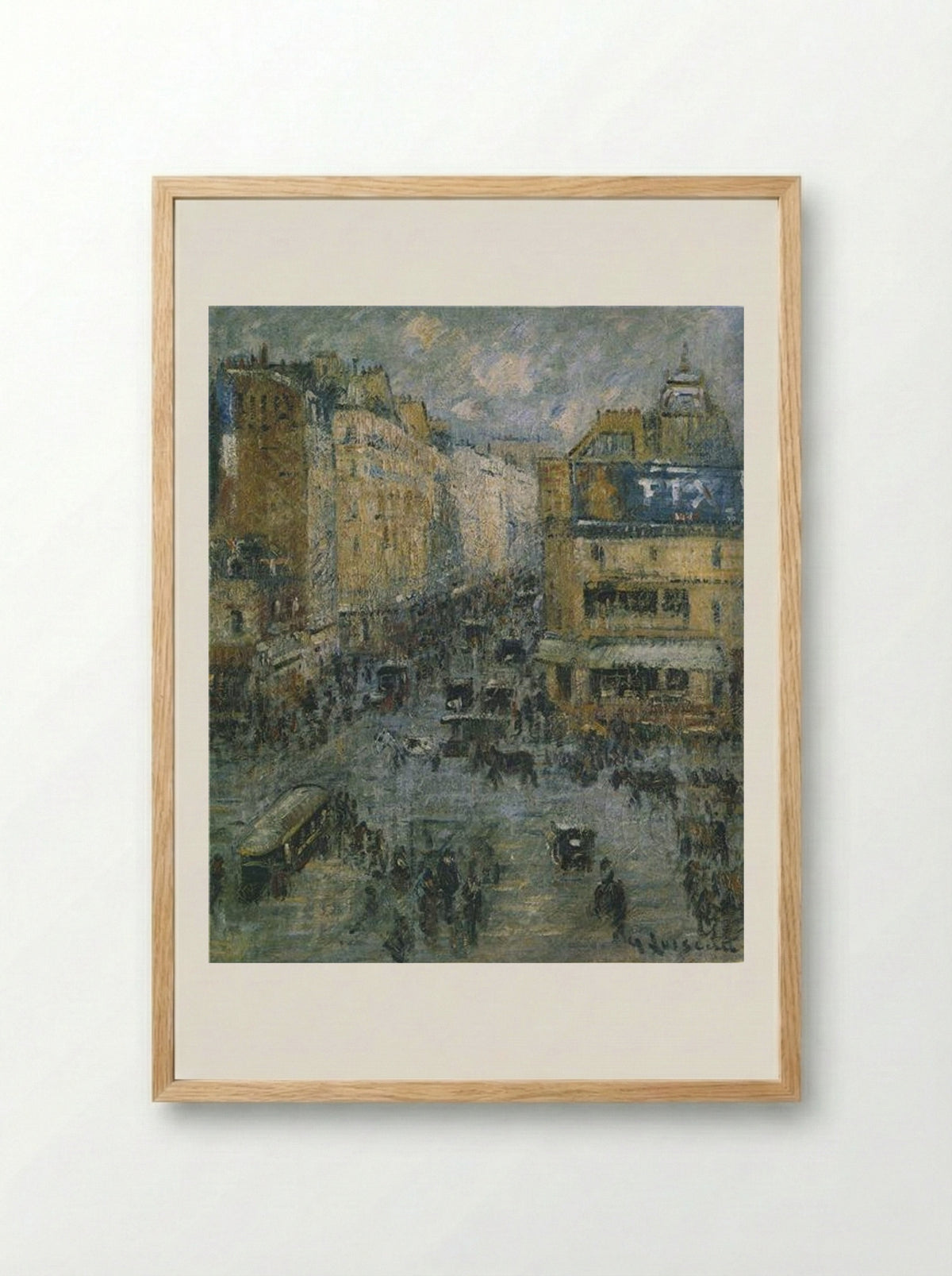Clignancourt Street in Paris - Gustave Loiseau - Framed Print Wood