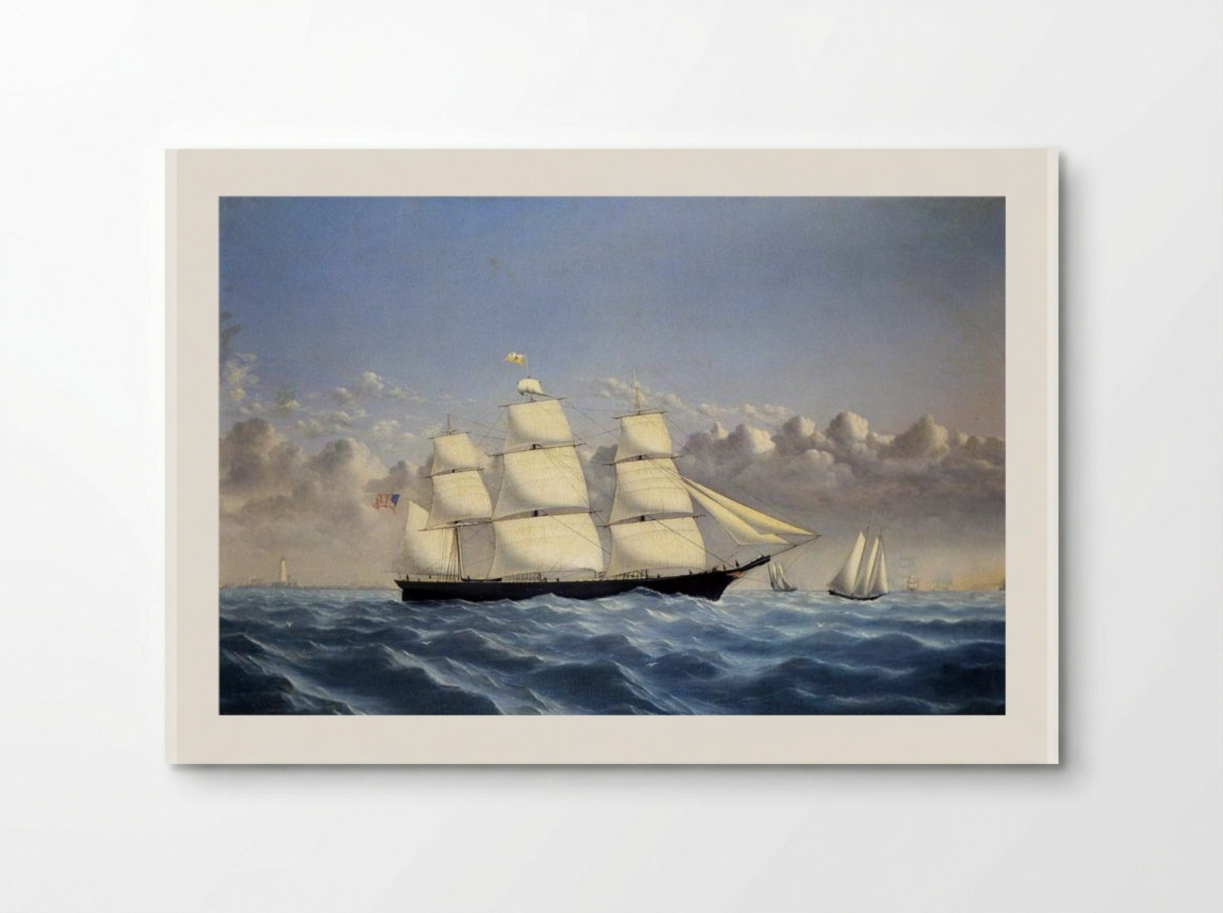 Clipper Ship 'Golden West' of Boston, Outward Bound - William Bradford - Poster