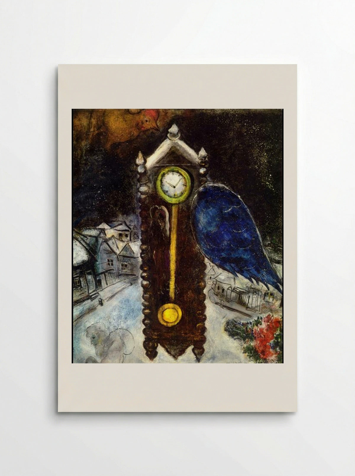 Clock with Blue Wing - Marc Chagall - Poster
