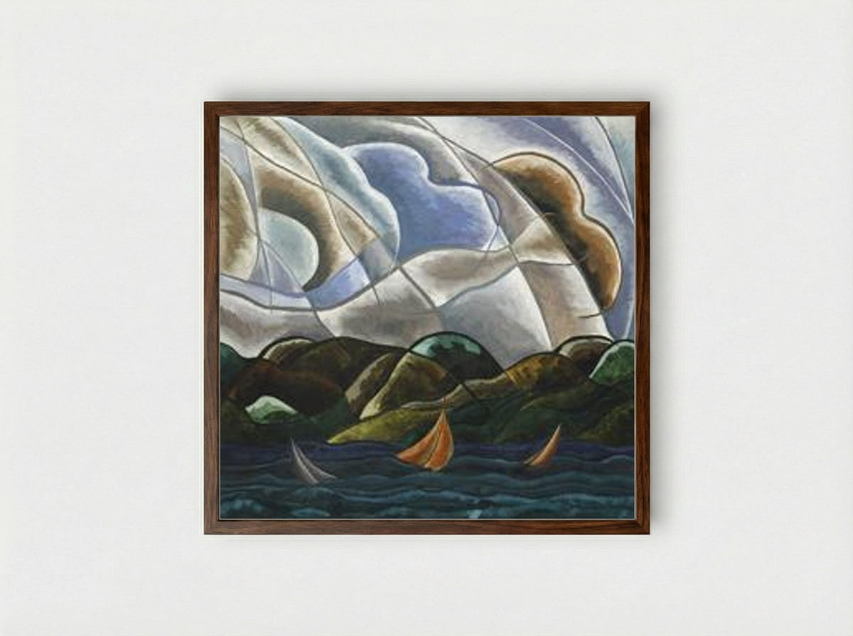 Clouds and Water - Arthur Dove - Framed Print Dark Wood