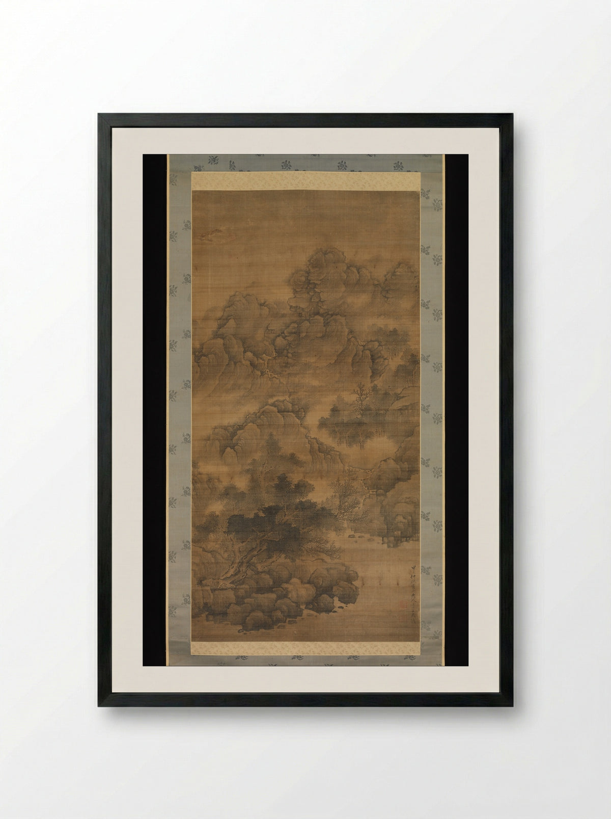Cloudy Mountains - Fa Ruozhen - Framed Print Black