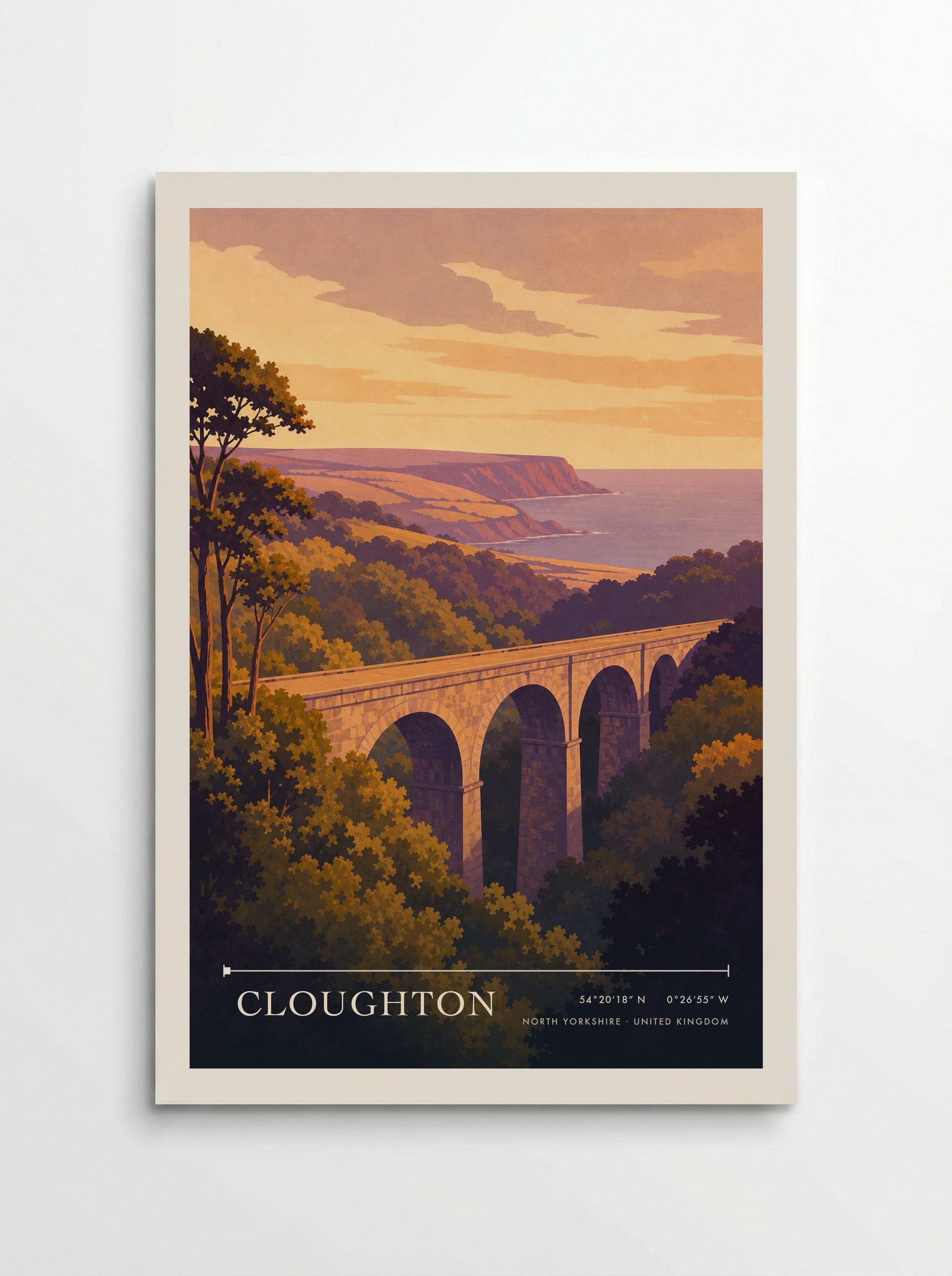 Cloughton North Yorkshire United Kingdom Travel Poster - Poster