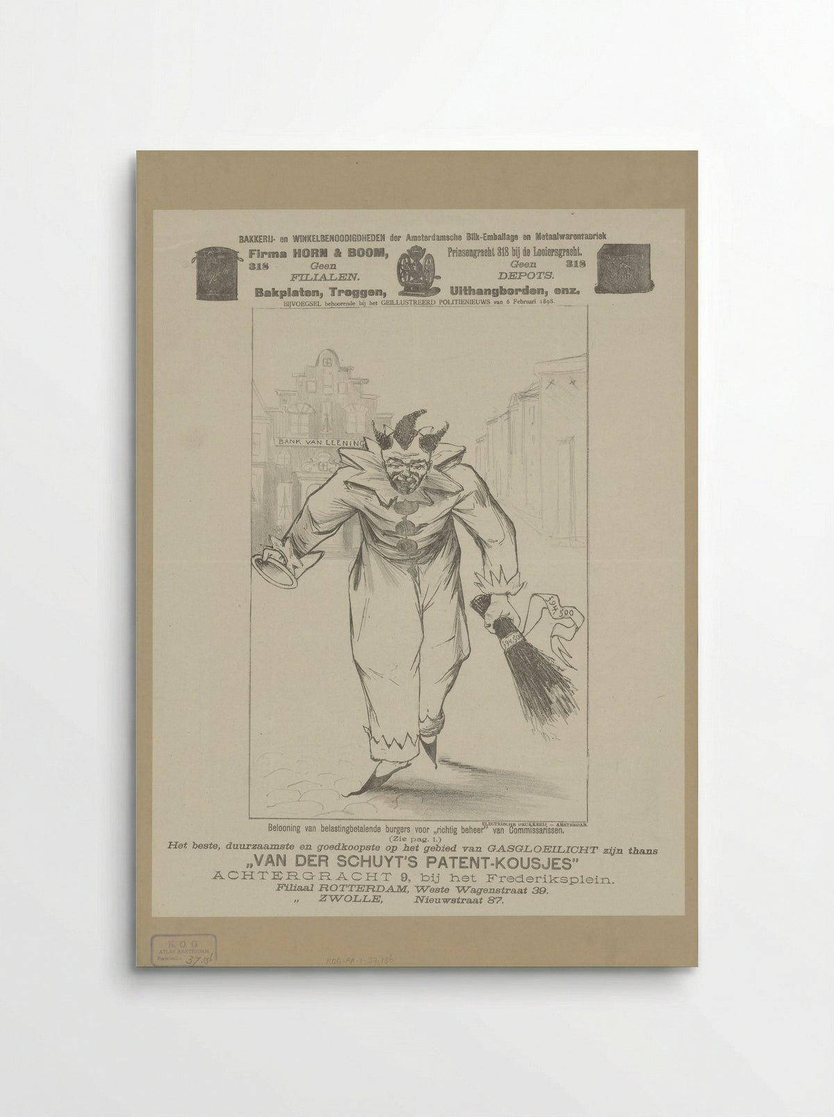 Clown met tuchtroede - Anonymous - Poster