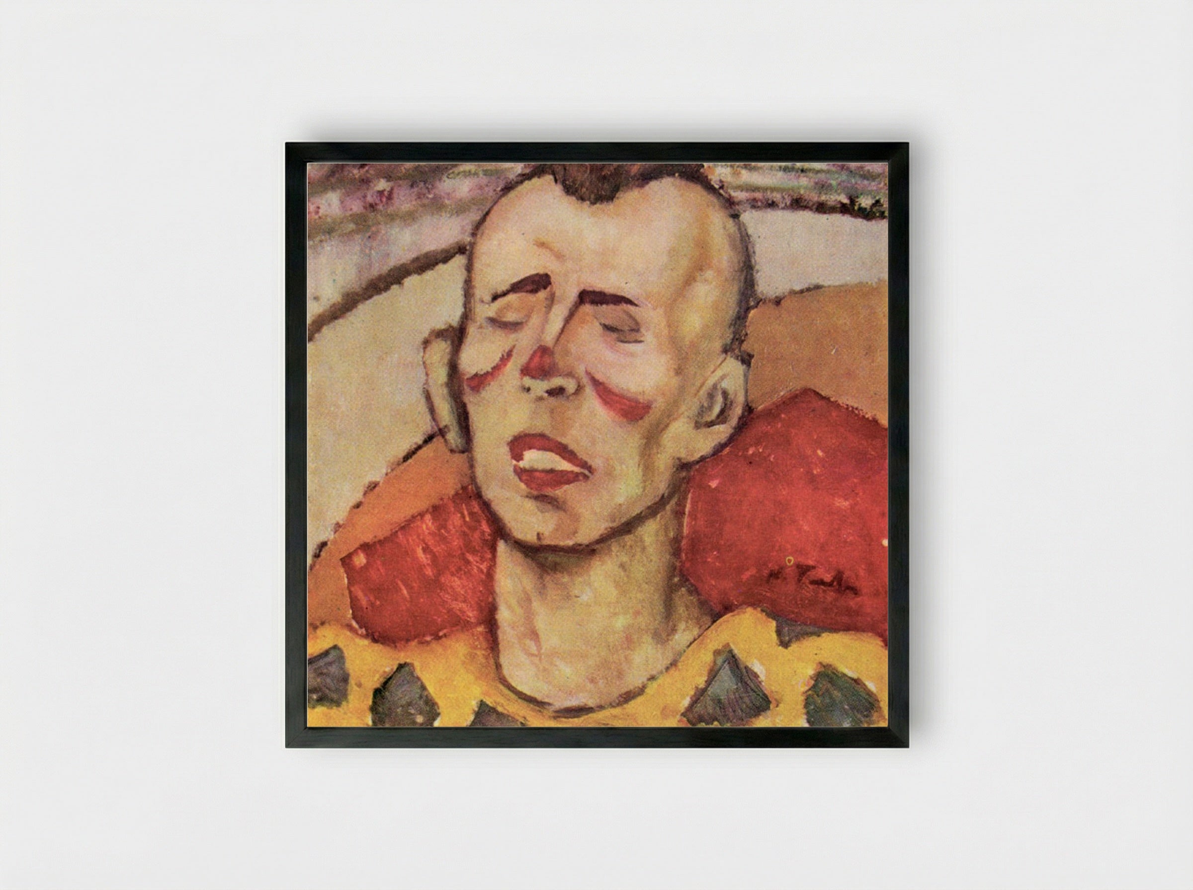 Clown - Nicolae Tonitza - Framed Print Black