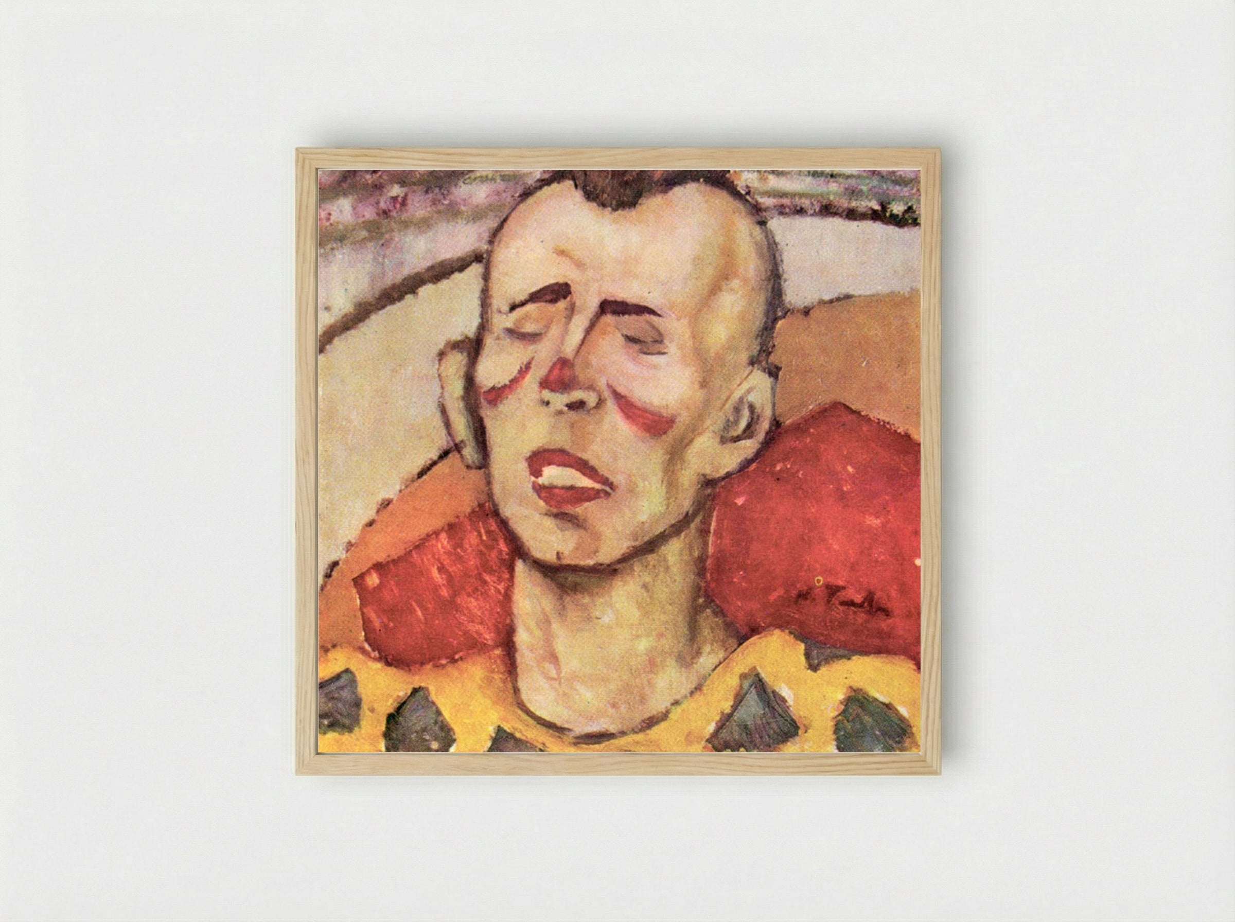 Clown - Nicolae Tonitza - Framed Print Wood