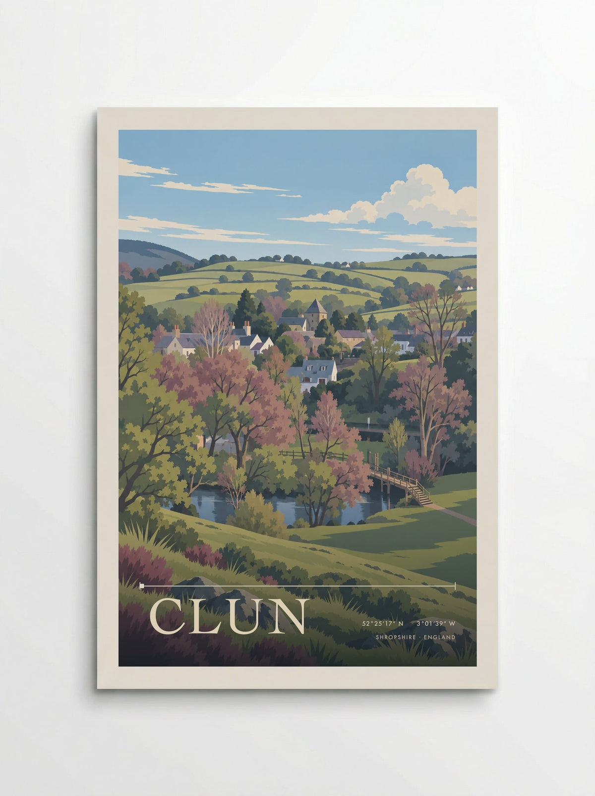 Clun, Shropshire | Travel Poster - Poster