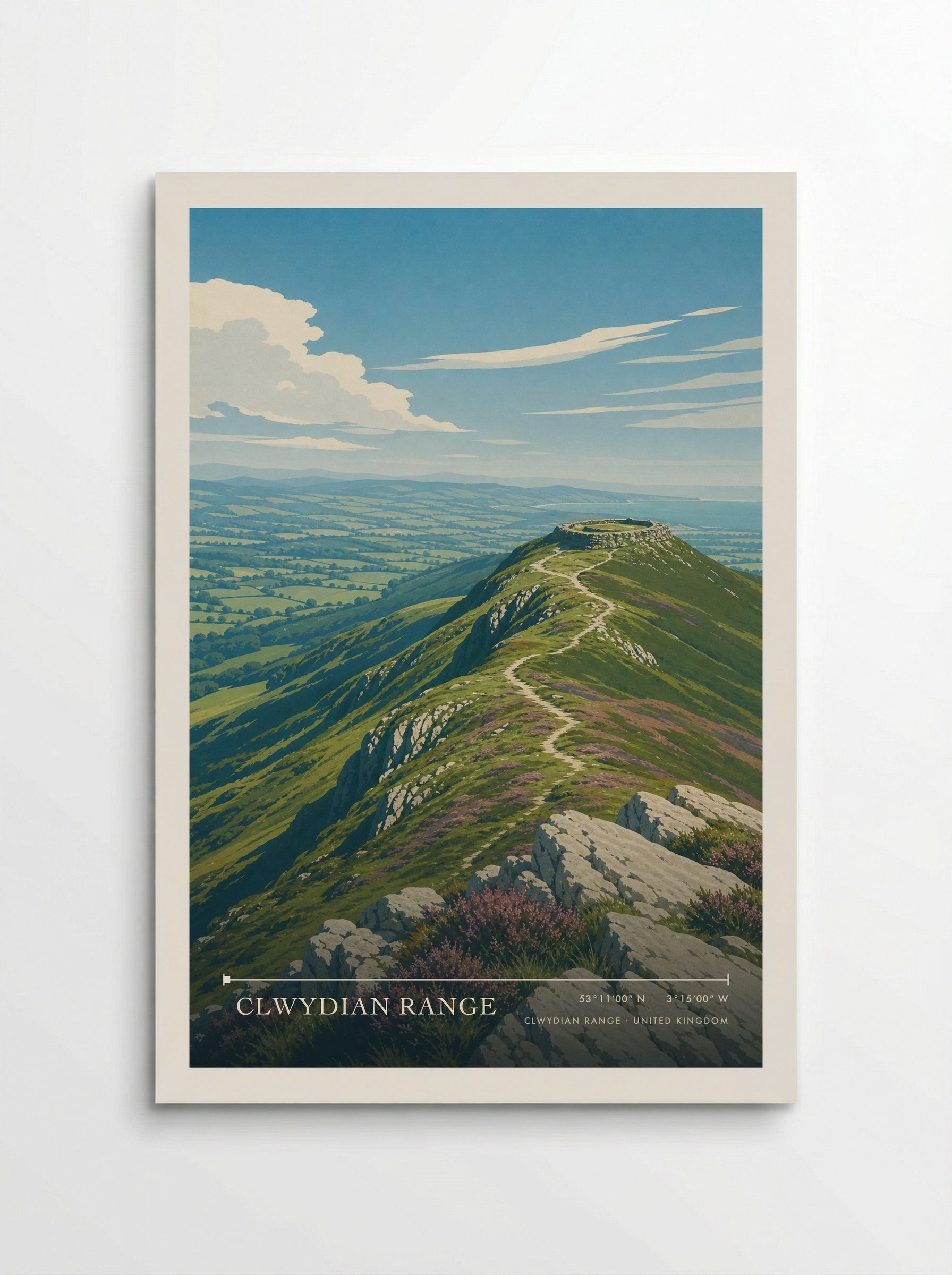 Clwydian Range United Kingdom Travel Poster - Poster