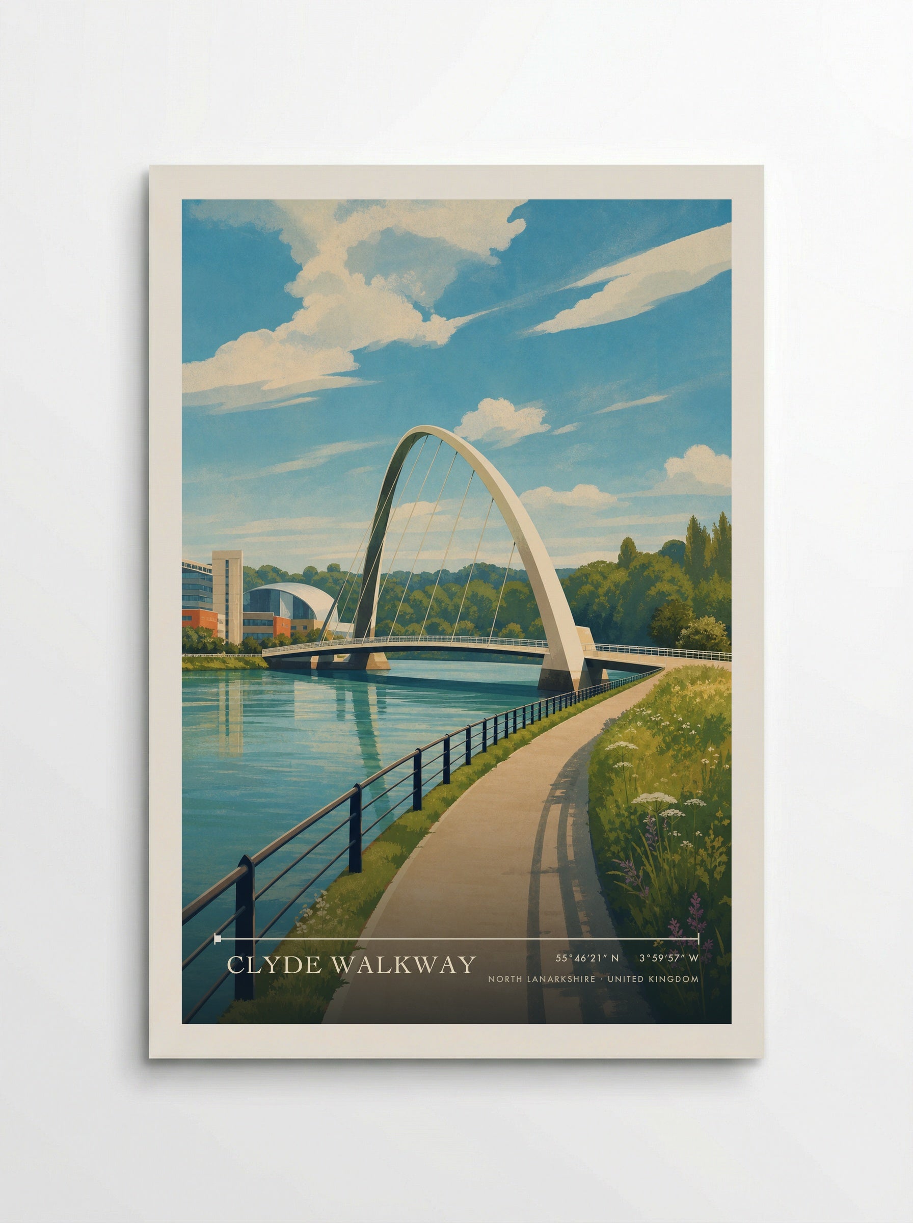 Clyde Walkway North Lanarkshire United Kingdom Travel Poster - Poster