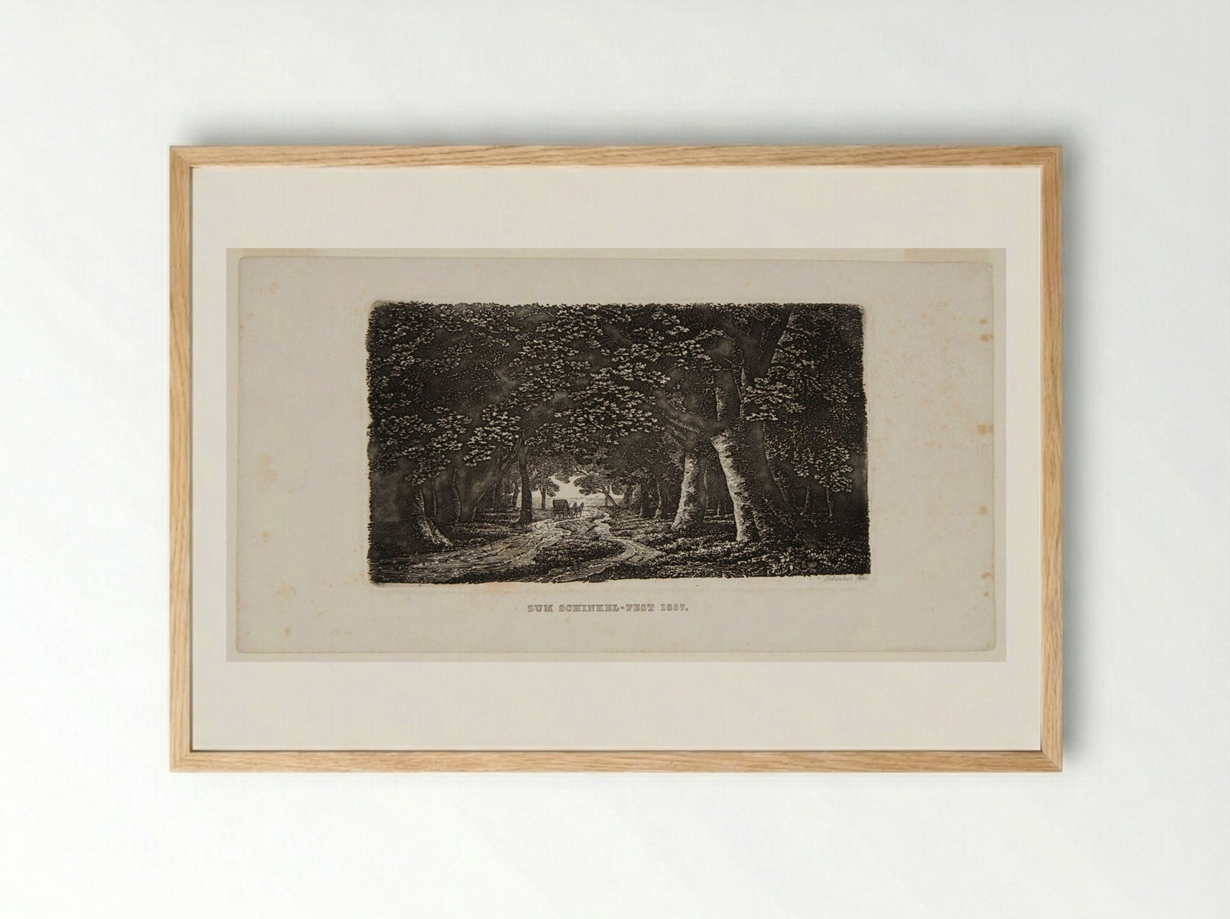 Coach in Deep Woods - Karl Friedrich Schinkel - Framed Print Wood