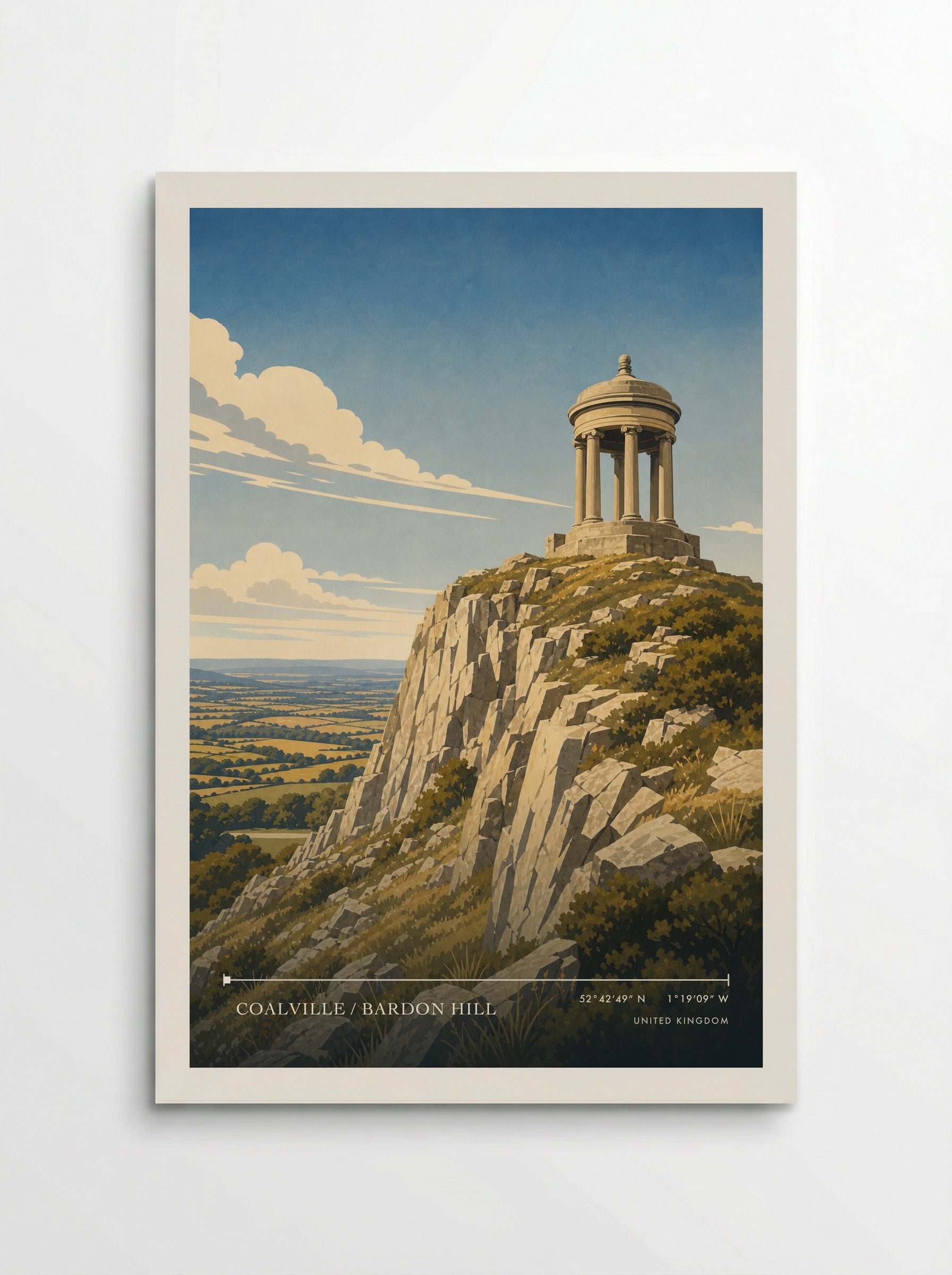 Coalville / Bardon Hill United Kingdom Travel Poster - Poster