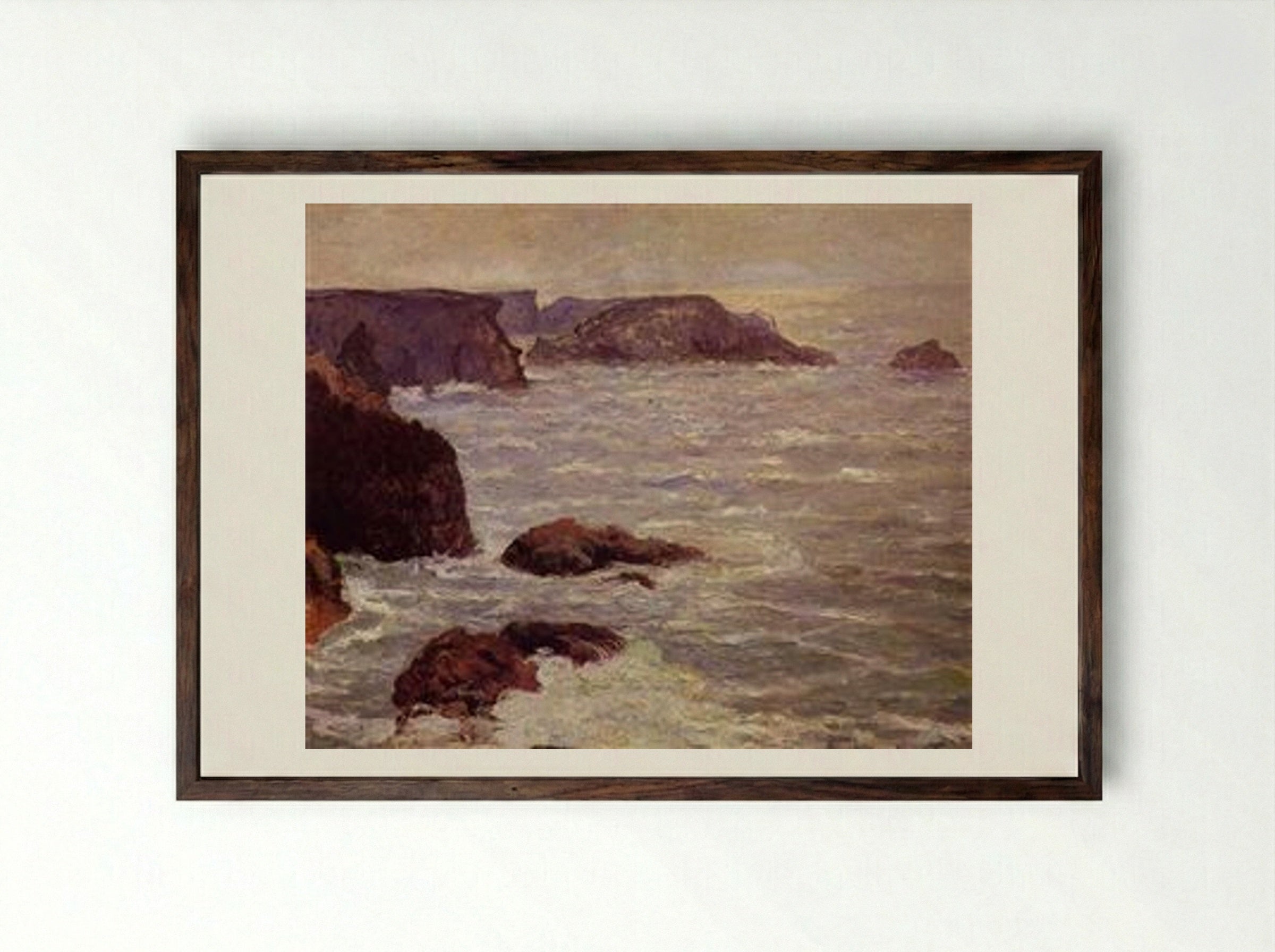Coast Goulphar - Maxime Maufra - Framed Print Dark Wood