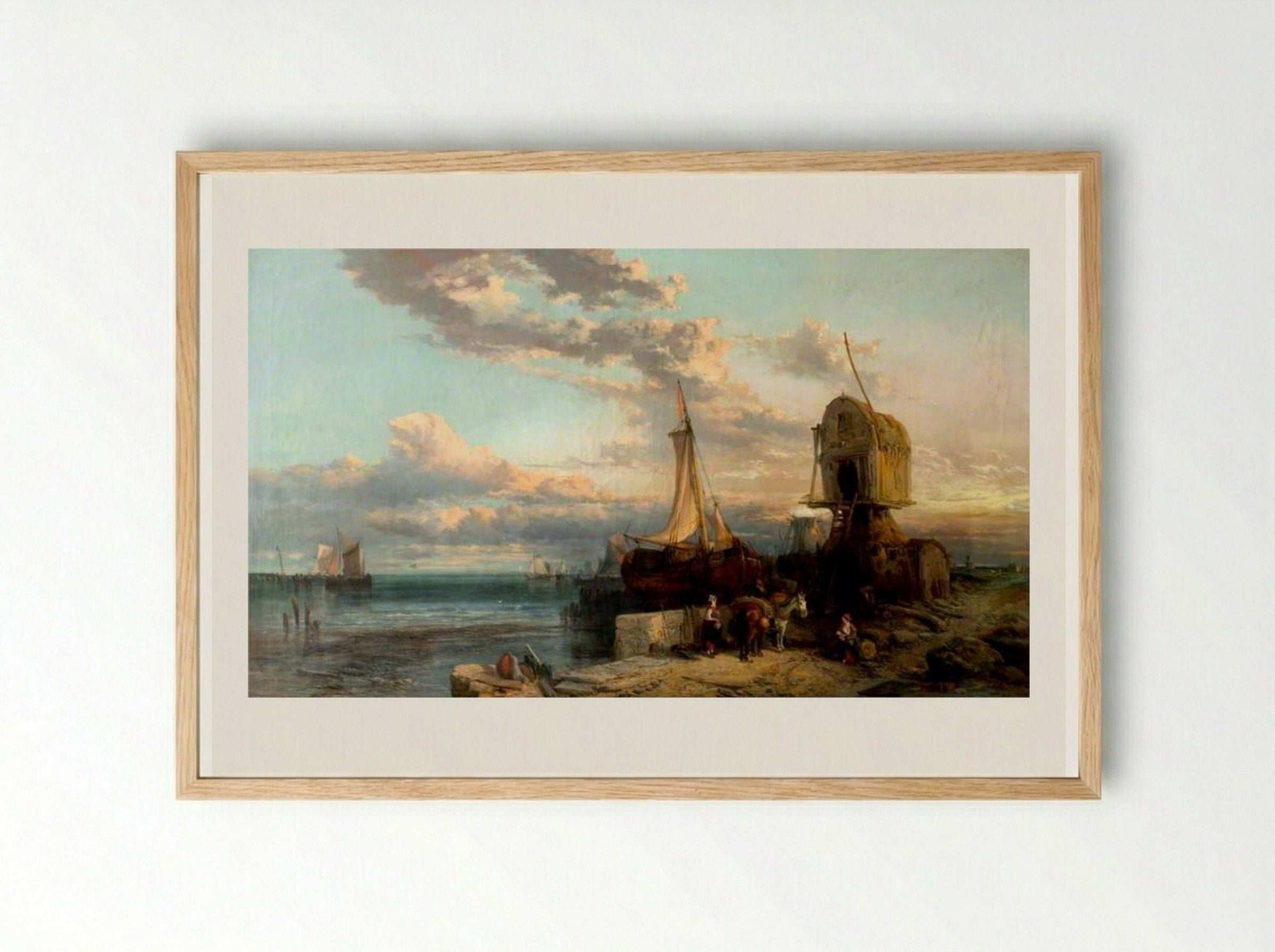 Coast Scene - James Webb - Framed Print Wood