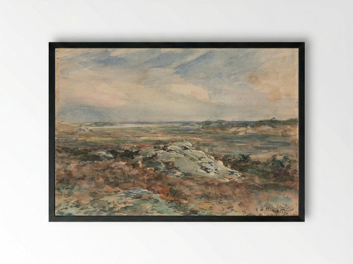 Coastal Scene - Homer Dodge Martin - Framed Print Black