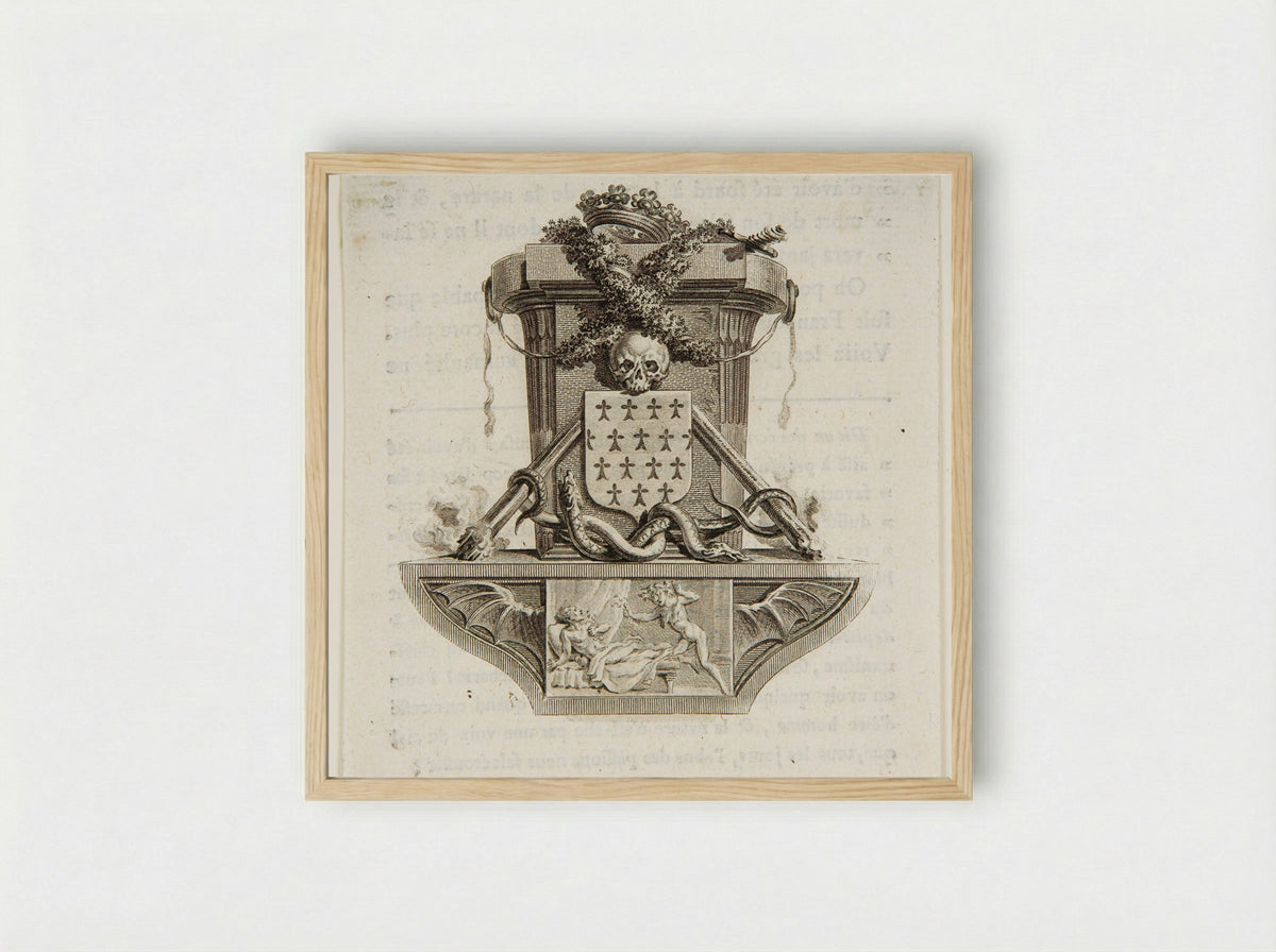 Coat of Arms of Brittany - Clément Pierre Marillier - Framed Print Wood