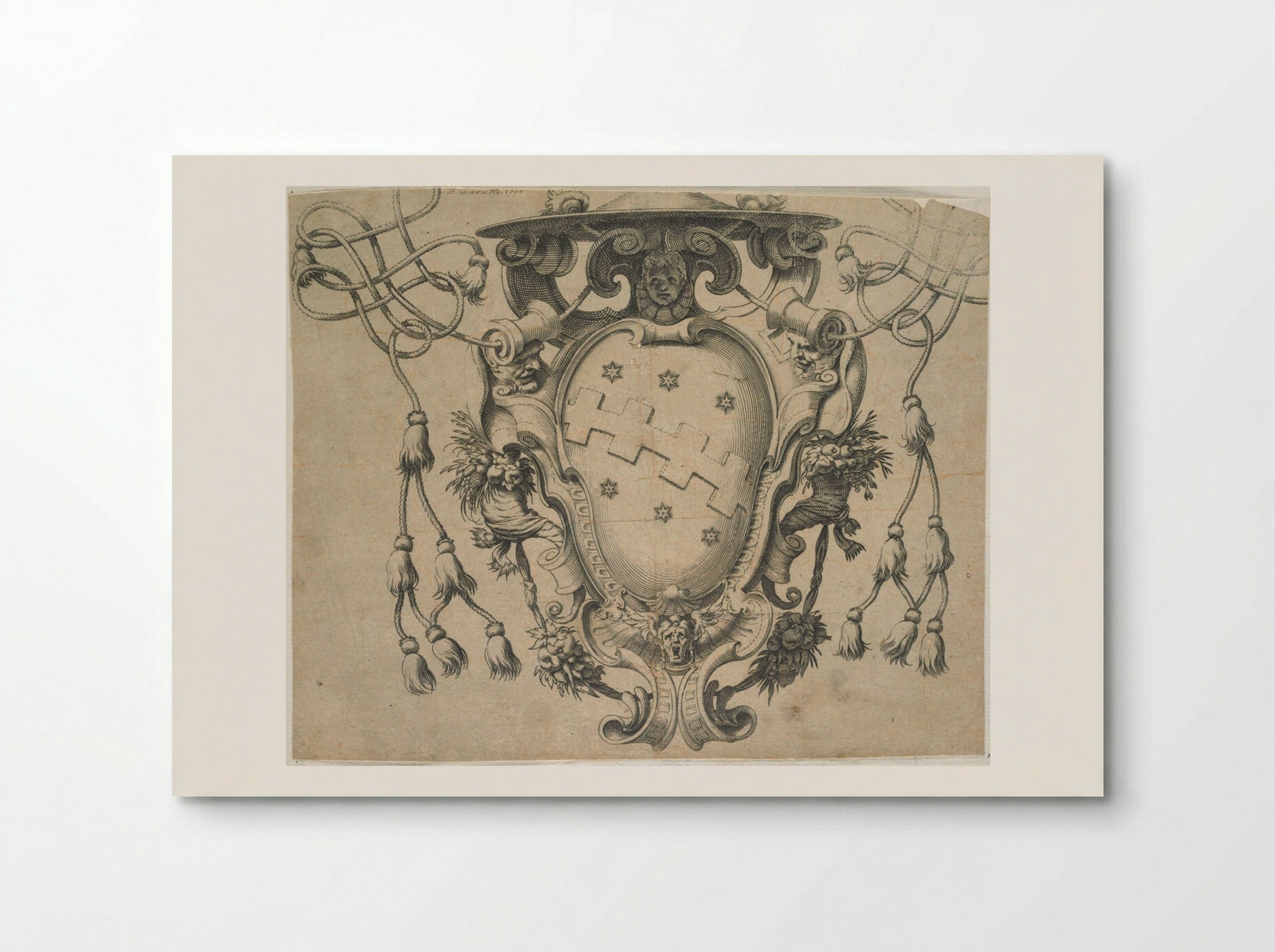 Coat of Arms of Cardinal Cinzio or Pietro Aldobrandini - Agostino Carracci - Poster