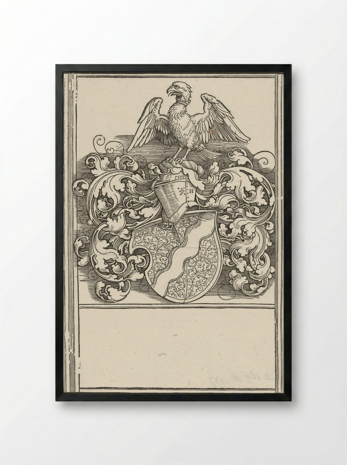 Coat of Arms of Michael Behaim - Albrecht Dürer - Framed Print Black