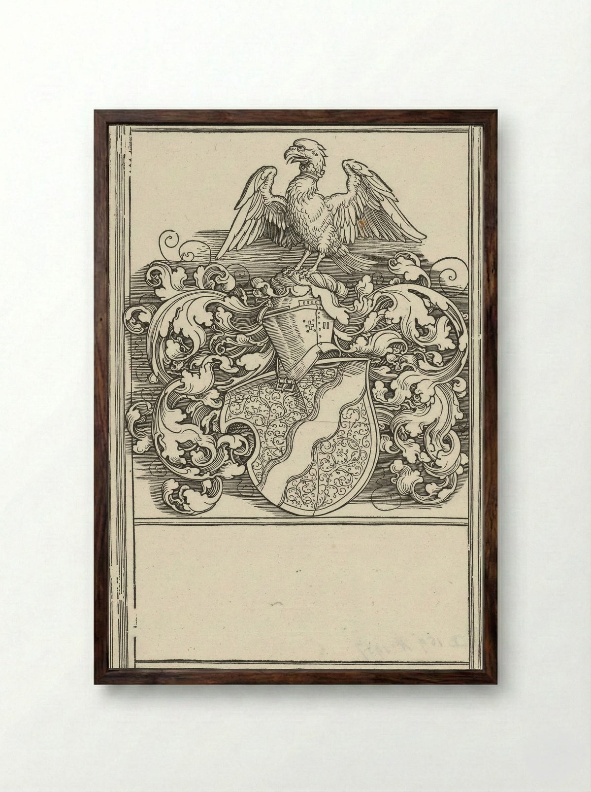 Coat of Arms of Michael Behaim - Albrecht Dürer - Framed Print Dark Wood