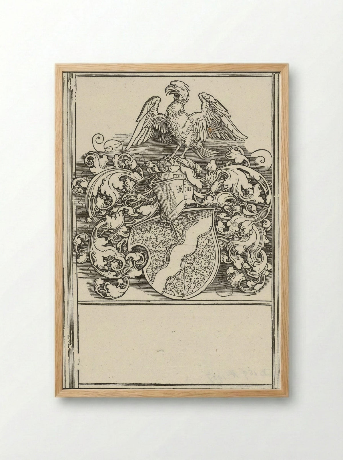 Coat of Arms of Michael Behaim - Albrecht Dürer - Framed Print Wood