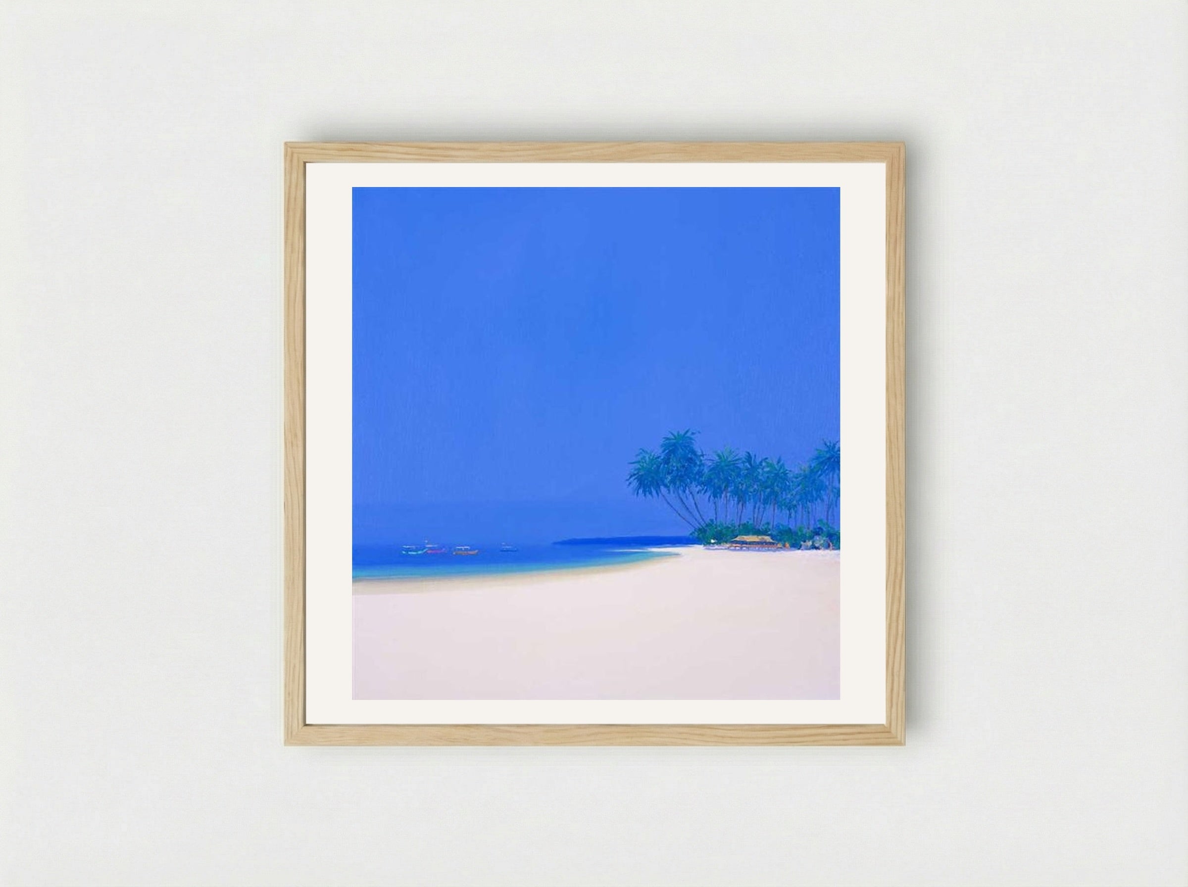 Coconut Beach - John Miller - Framed Print Wood